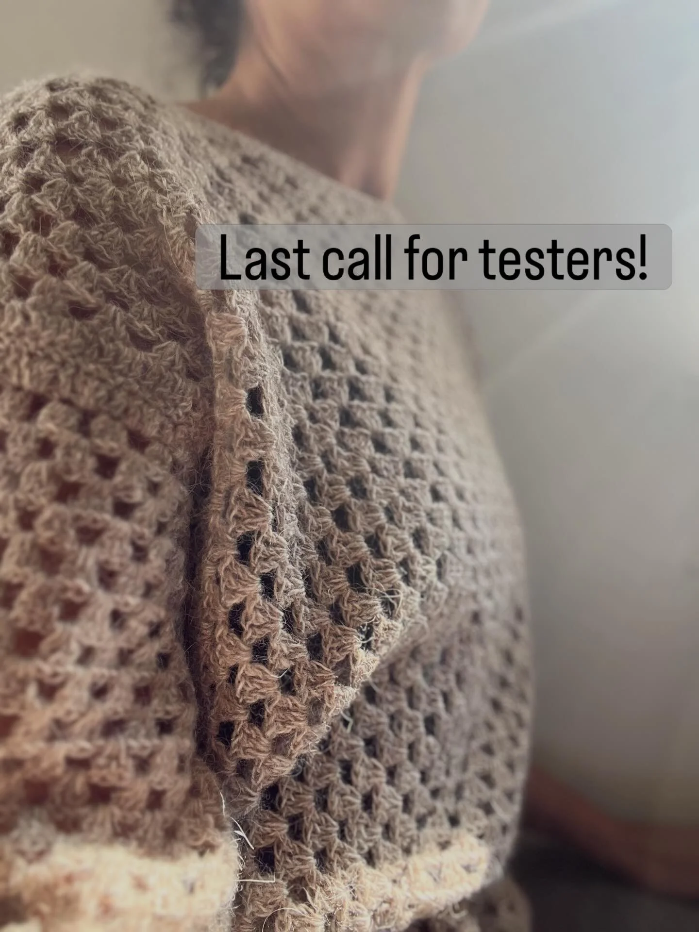 Thank you so much to everyone who signed up to test the new #AmmaGrannySquareTop pattern! The test call closes tomorrow, and we&rsquo;re almost there but I still need testers for sizes 8 and 9 (finished chest circumference 64.5 inches/164 cm and 68 i