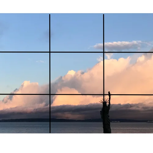 Notice the key elements of this cropped photo are placed on and within the grid lines. There’s a balance that is more pleasing to the eye. I should also note this: a large part of the more appealing nature of this shot is that the key features appear closer after the photo was cropped. However: hopefully, after seeing these examples, you’ll get a sense of what the rule of thirds means when taking a photograph. The iPhone will help you to visualize it…
