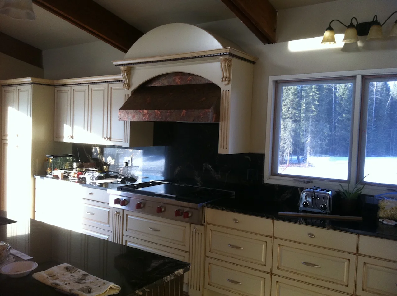 Custom fan hood with copper insert.jpg