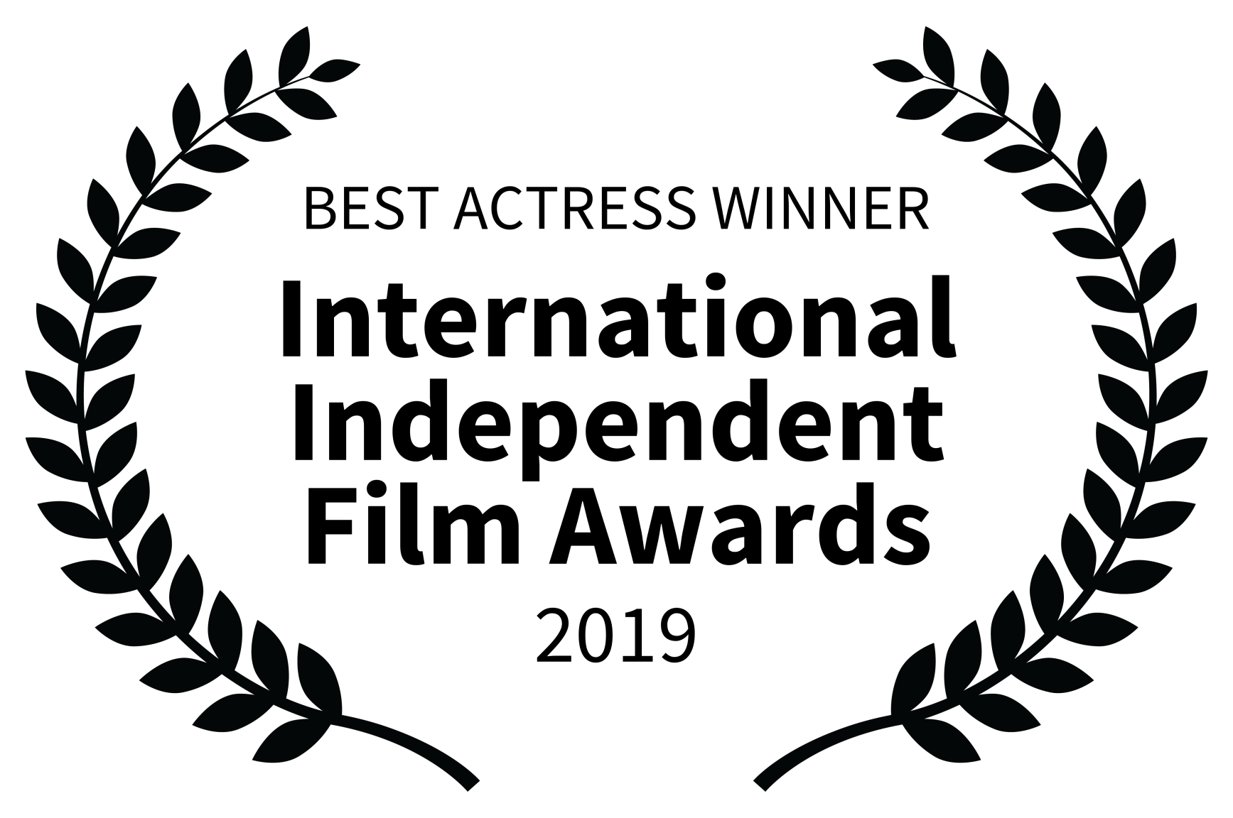 BEST ACTRESS WINNER - IntInd Film Awards - Black.png