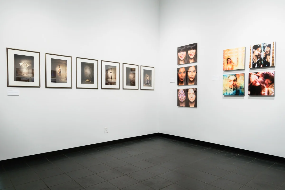 Left to right, works from Bina Altera, Heather Meyers and Stephanie Rachel Guttenplan
