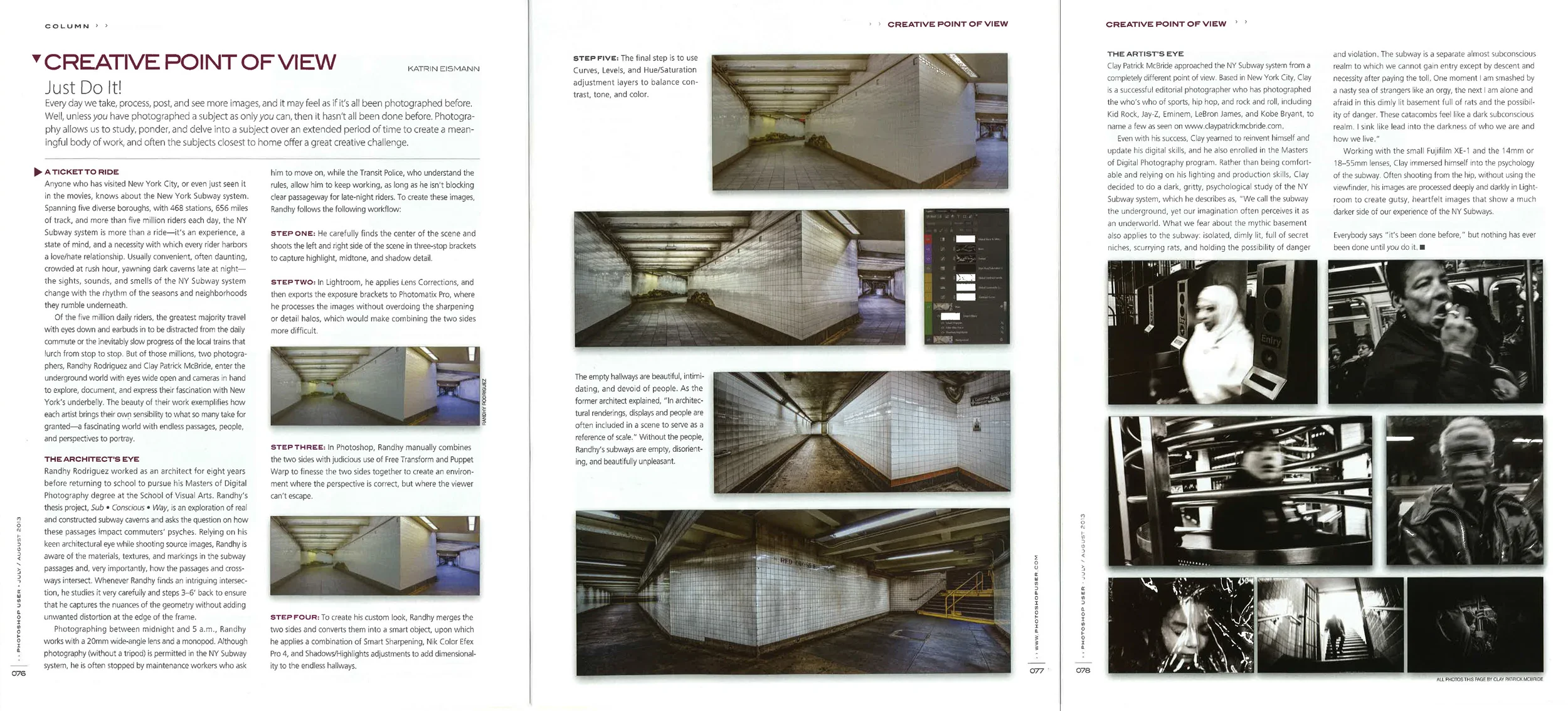 2013 Photoshop User magazine “Creative Point of View, Photoshop from the Creative to the Practical” Katrin Eismann , Author