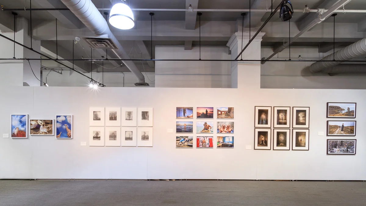 Left to right, works from Dila Atay , Imara Moore , Diana Kahrim , Bina Altera and Anna Colliton