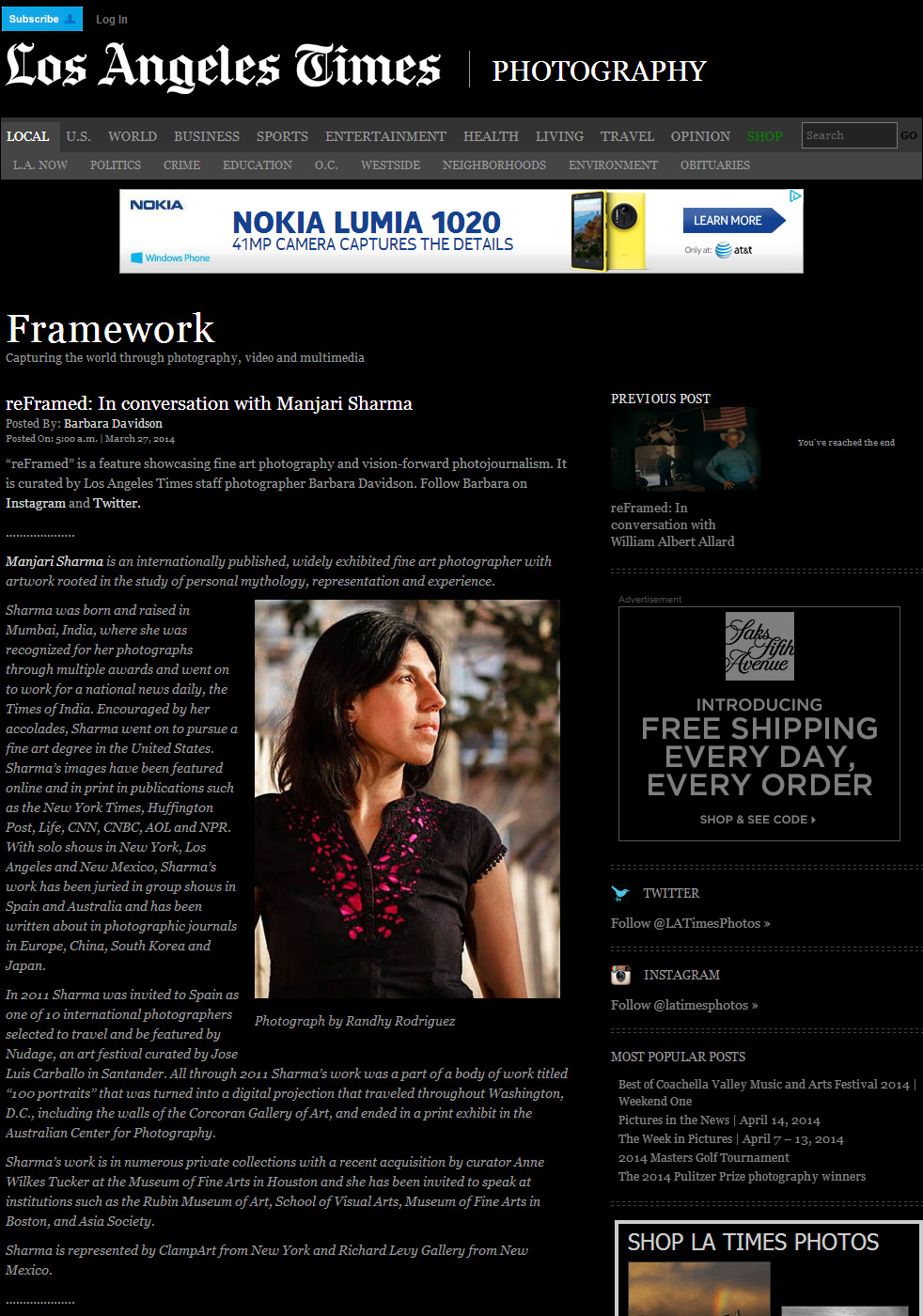 **Portrait of Manjari Sharma by Randhy Rodriguez