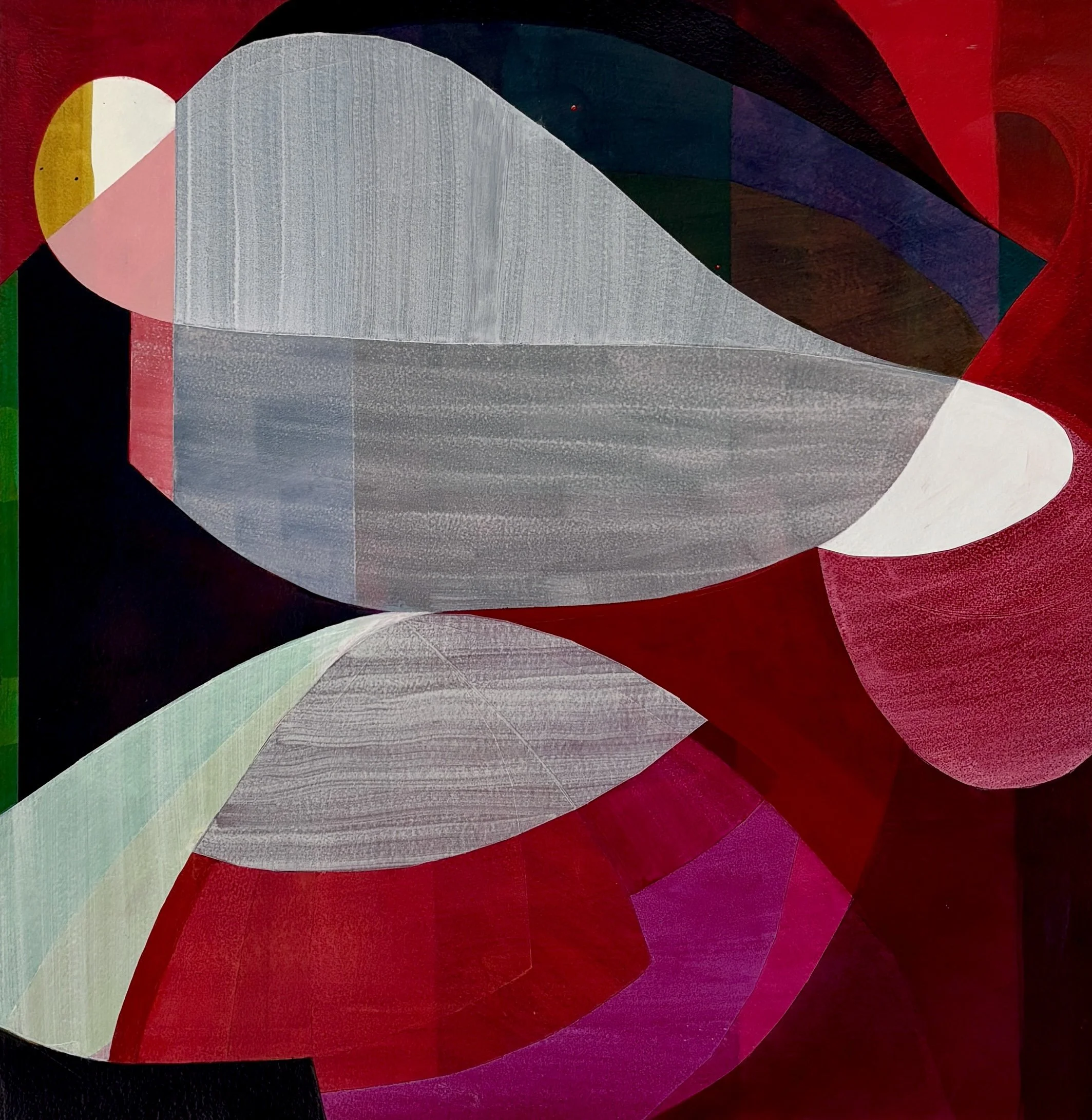 Changing Tide 15, 2026, acrylic and gouache on watercolor paper, 23" x 23"