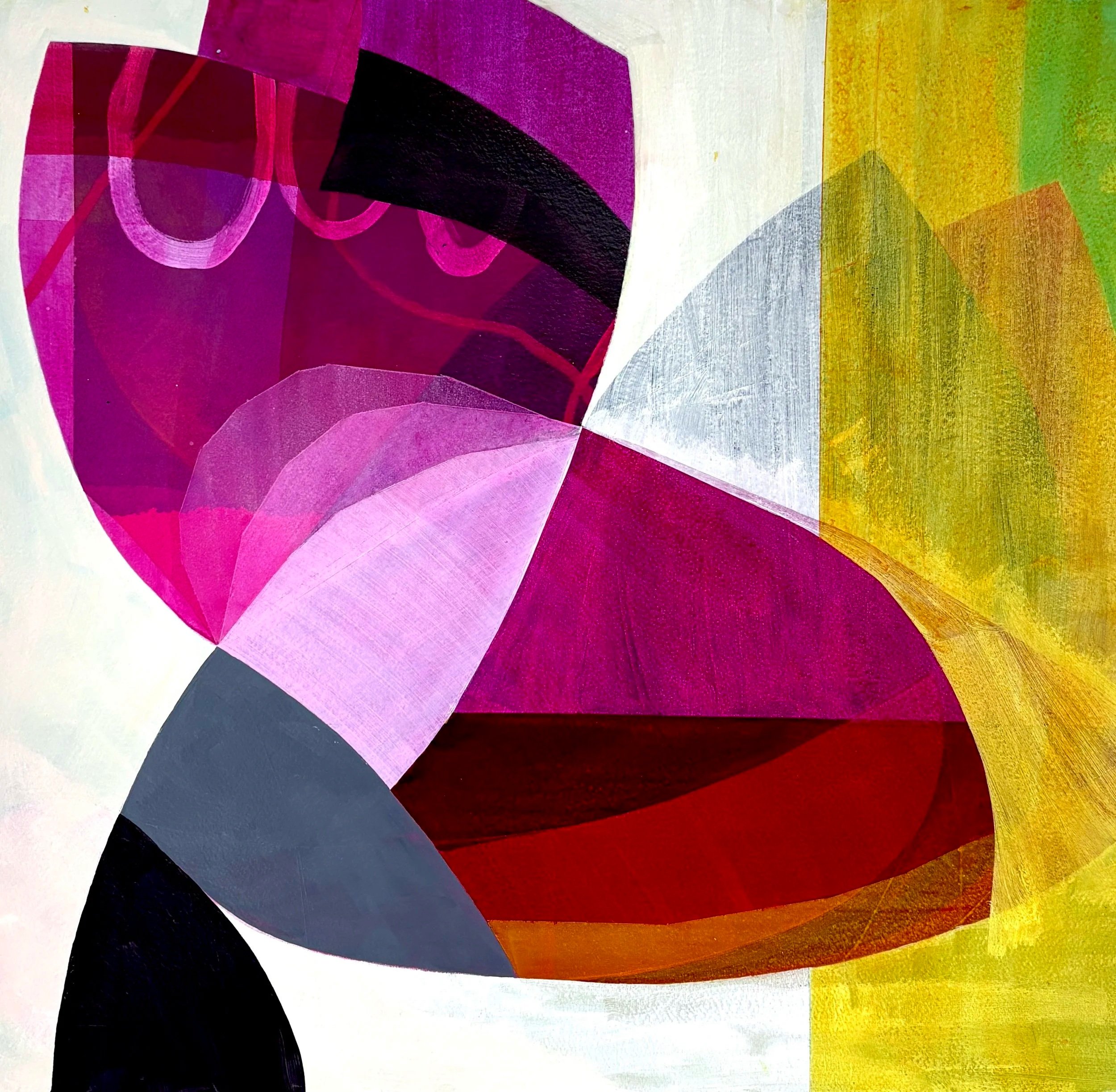 Changing Tide 14, 2026, acrylic and gouache on watercolor paper, 23" x 23"
