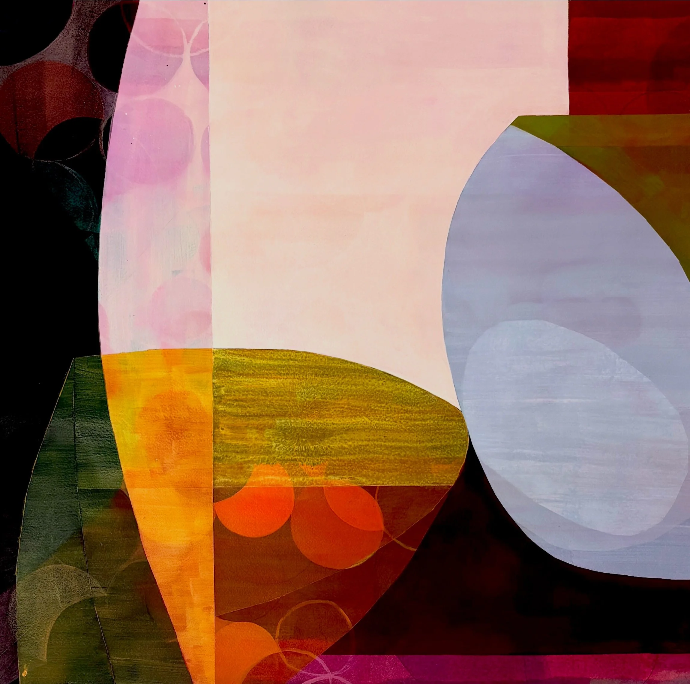 Changing Tide 13, 2026, acrylic and gouache on watercolor paper, 23" x 23"