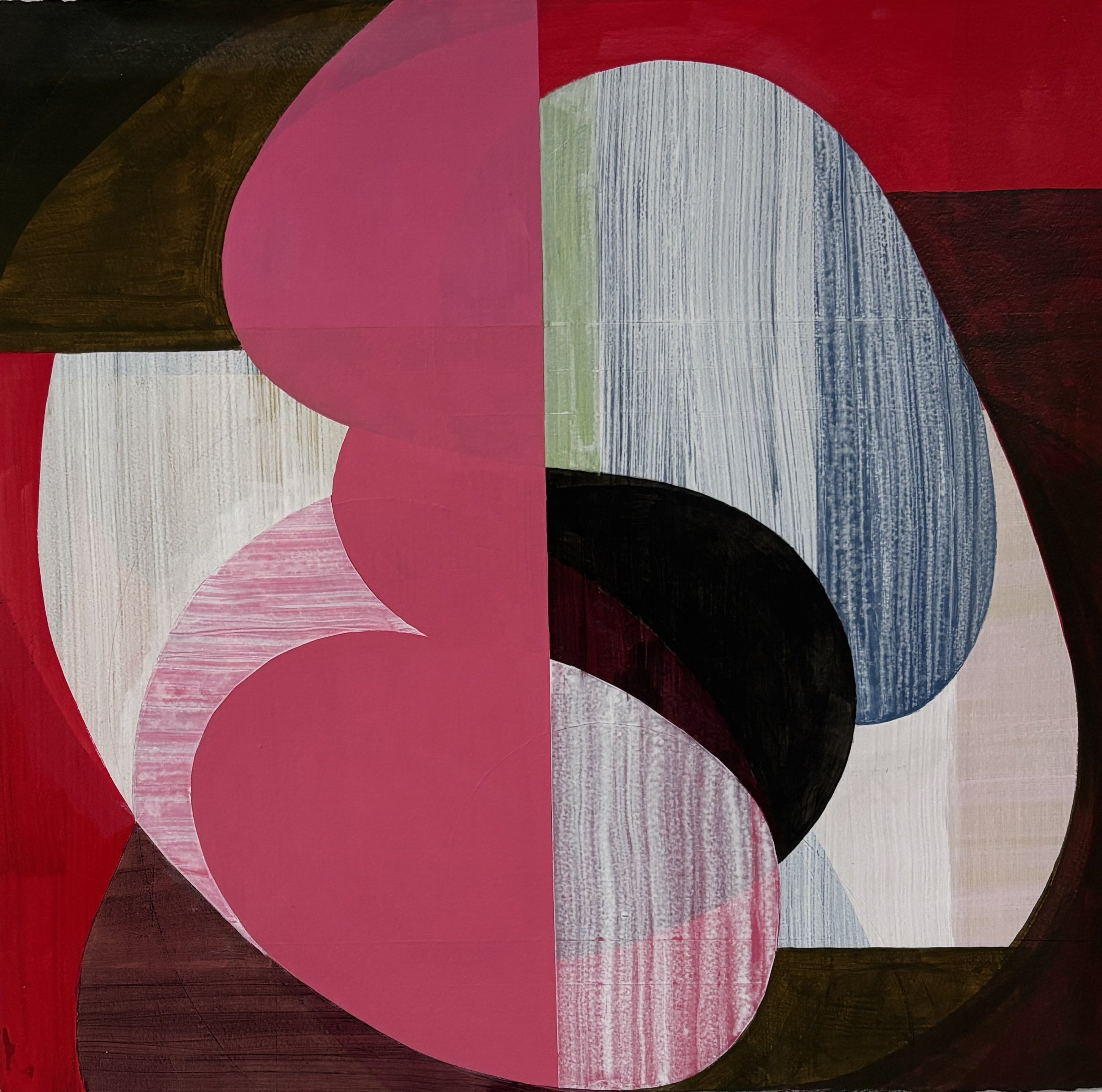 Tide 7, 2026, acrylic and gouache on watercolor paper, 23" x 23"