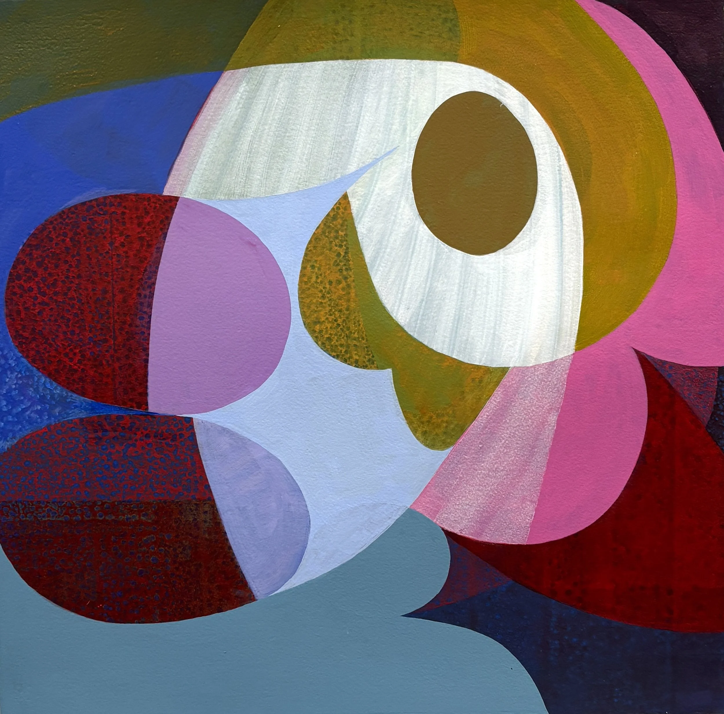 Changing Tide 9, 2026, acrylic and gouache on watercolor paper, 23" x 23"