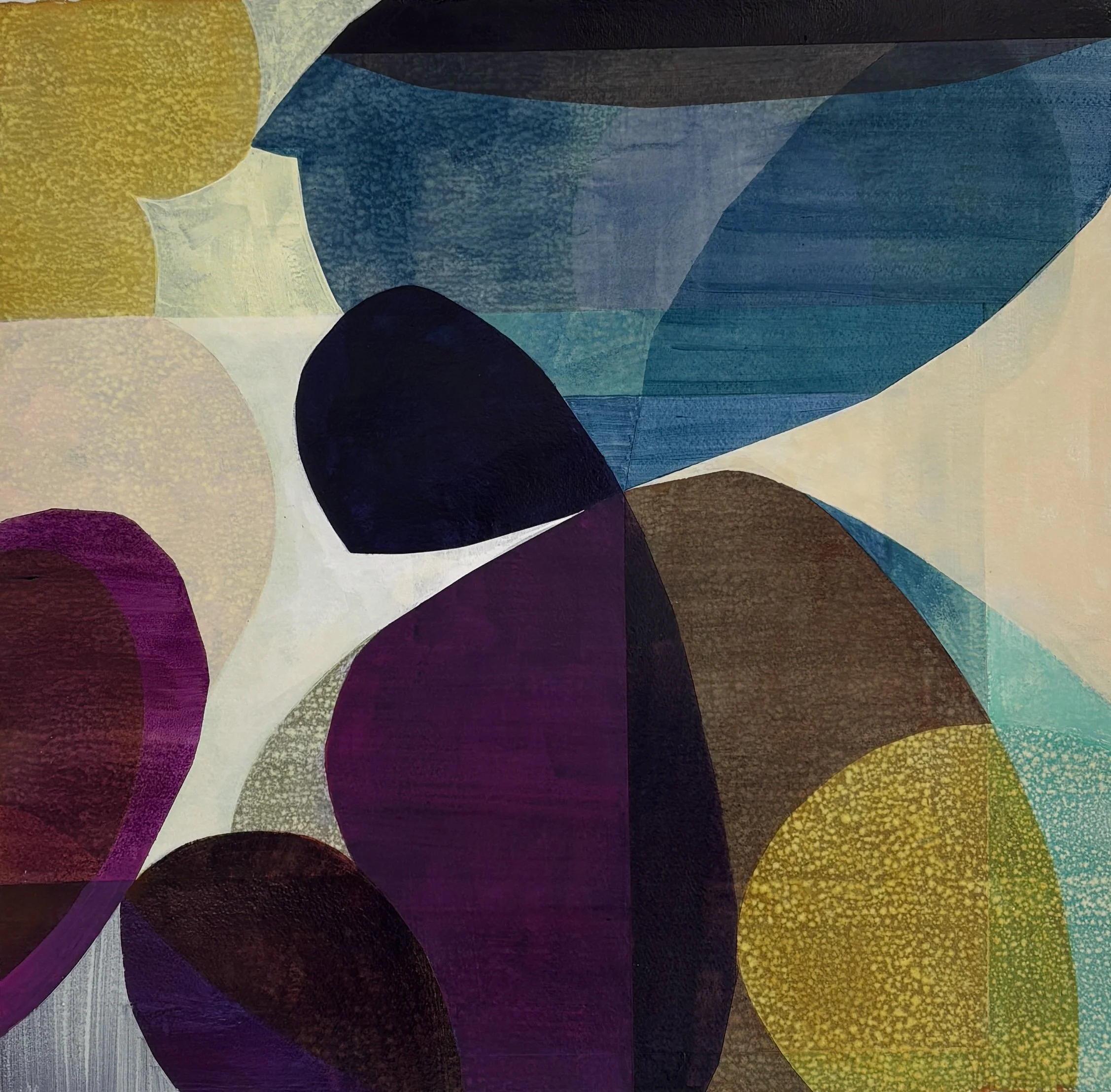 Changing Tide 12, 2026, acrylic and gouache on watercolor paper, 23" x 23"