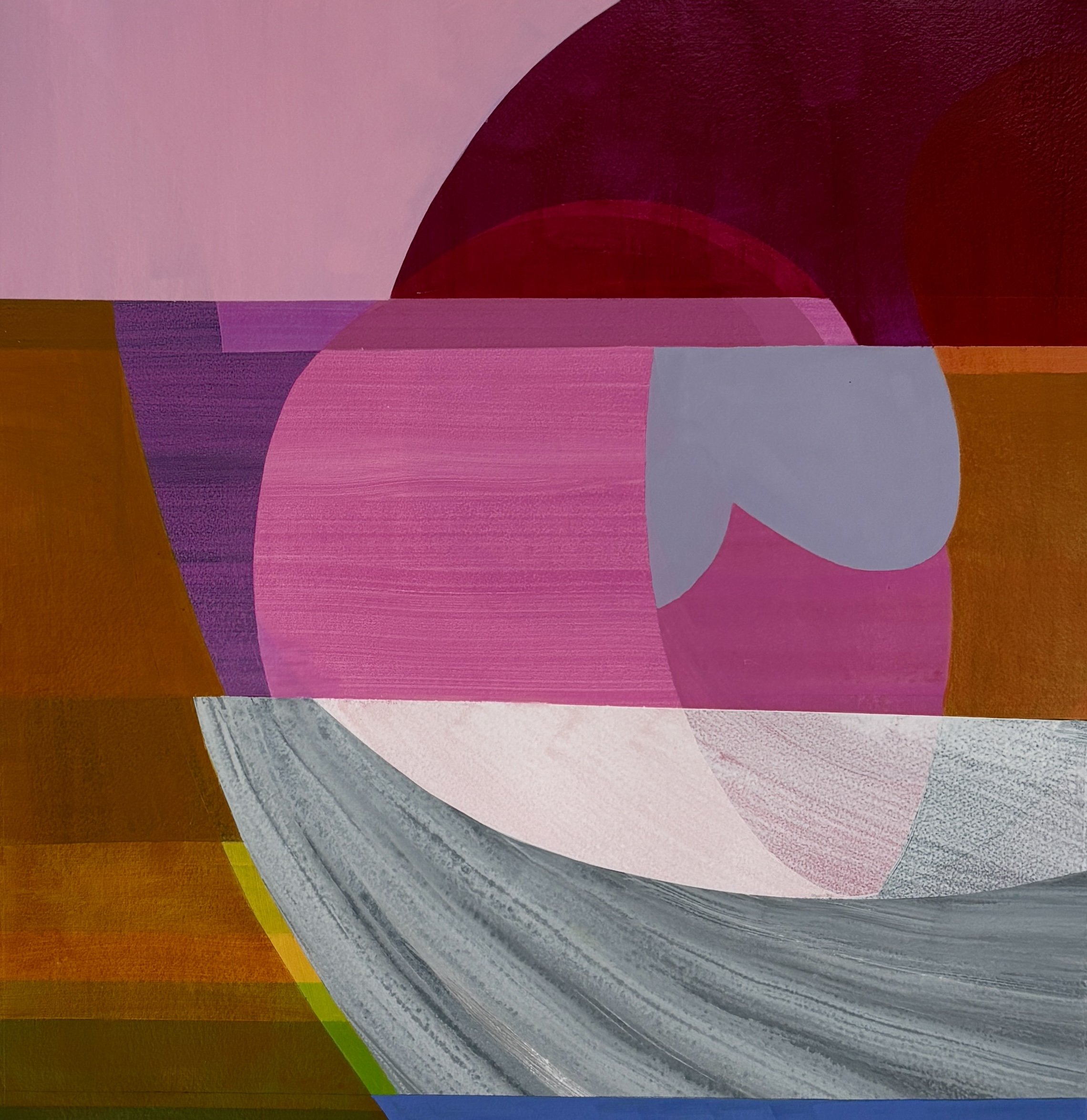 Changing Tide 10, 2026, acrylic and gouache on watercolor paper, 23" x 23"