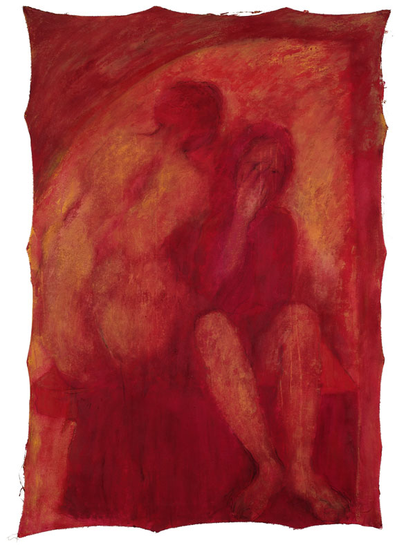 Between Cloth & Skin Series 2006. No.4 140 x 120cm. Acrylic on Calico