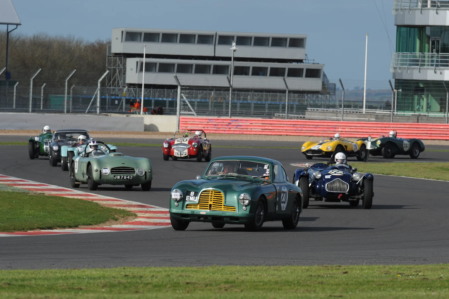 The other, and winner in that classic Castle Combe encounter was Andrew Sharp. Here, he was unable to stave off the big Allards of Till Bechtolsheimer and Tom Walker but still finished a superb 5th overall, only beaten in his class by the sports racing C Type Jaguar of Nick Finburgh. Photo - Jeff Bloxham