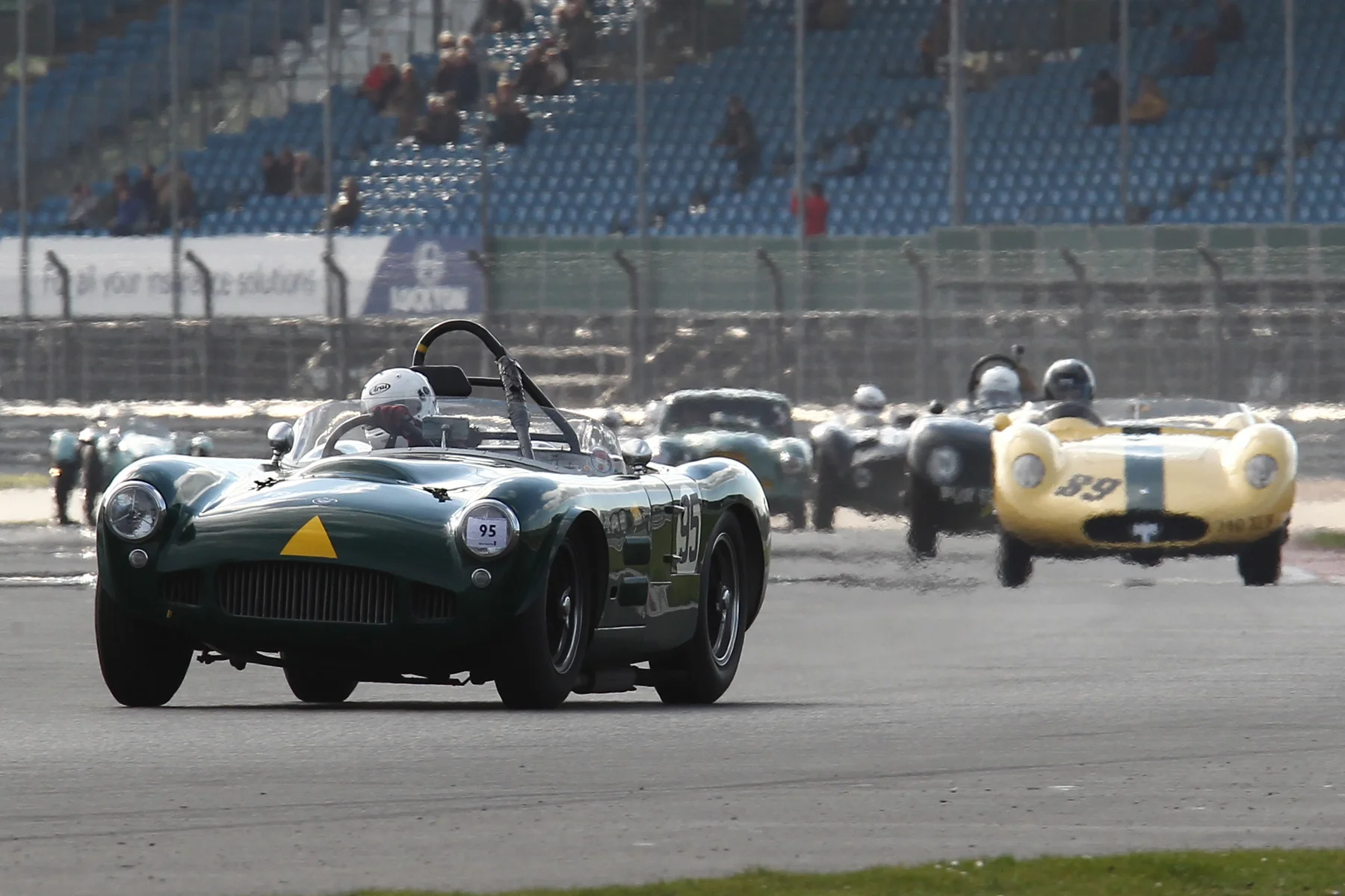 Patrick Blakeney-Edwards lead in Roger Buxton's HWM Jaguar was shortlived. Photo - Richard Styles