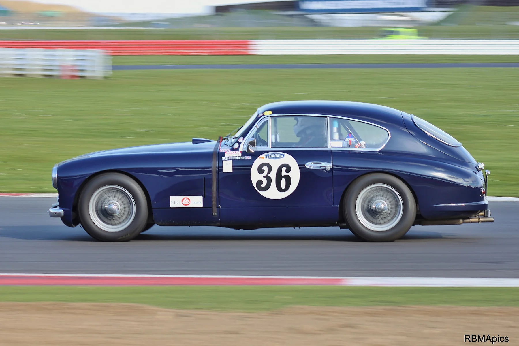 Nigel Batchelor in his Aston Martin DB2/4 reminding us of a time when you could buy a road car and take it racing at the weekends. Photo - Bob Bull (RBMA pics)