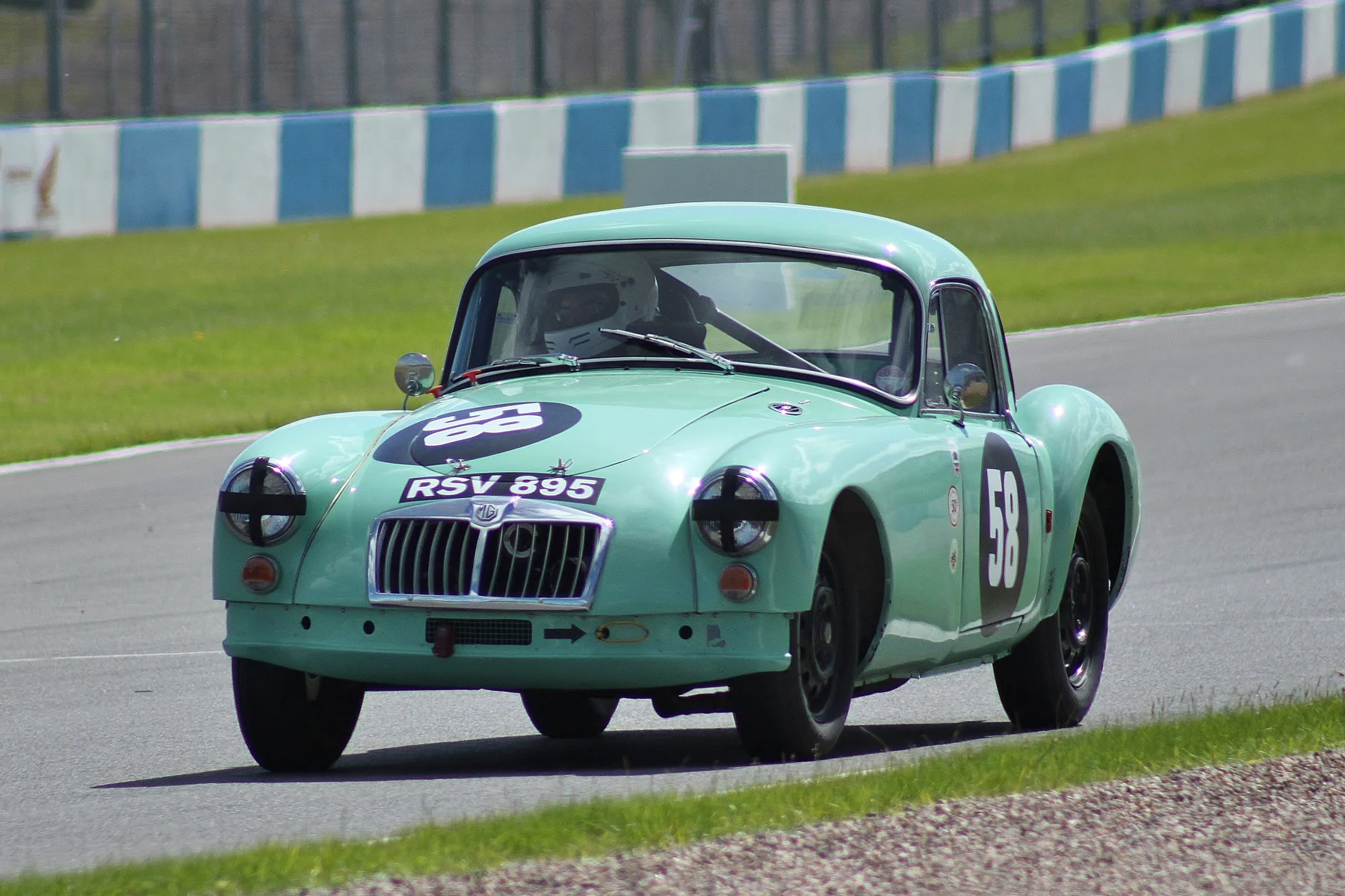 Sadly Andy Moore took an early bath, the MGA expiring with engine failure. Photo - Bob Bull