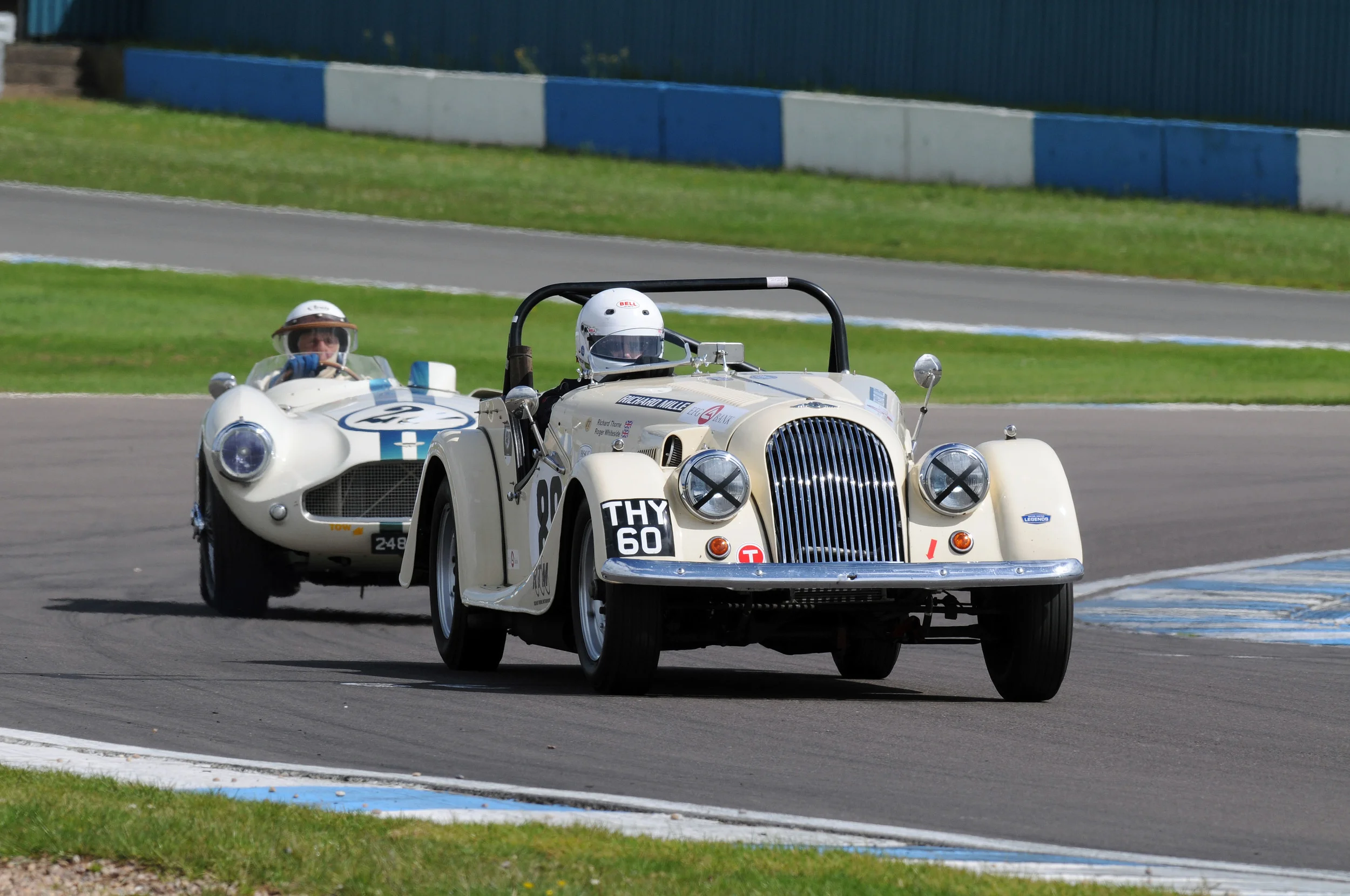 As it was a Morgan meeting, last pictorial word to Richard Thorne, here leading David Bennett, albeit not for long! Photo - Steve Jones