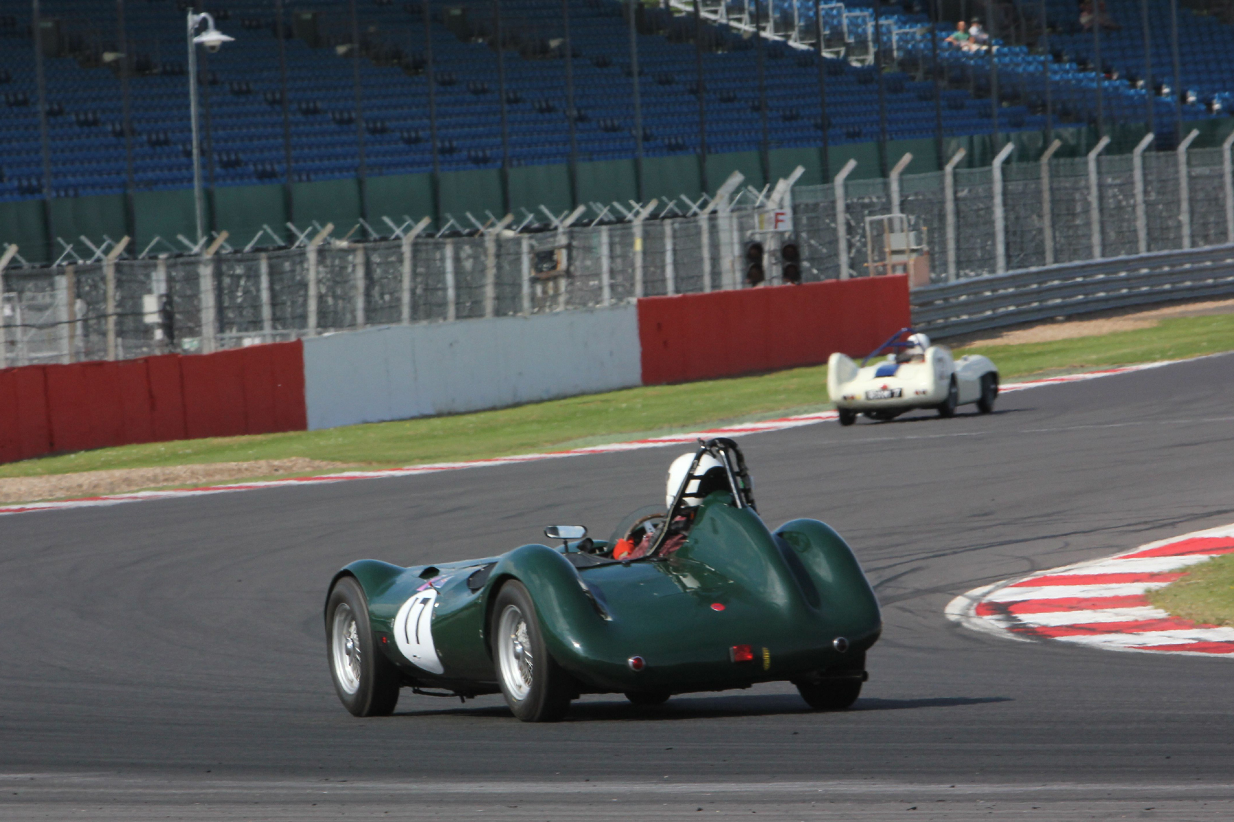 This was about as close as Alex got to Brian but he vowed to make Brian's race much more difficult at Donington in August when we hope to see Rod Begbie give both of them a run for their money in his Elva Mk4. Photo - Pat Arculus