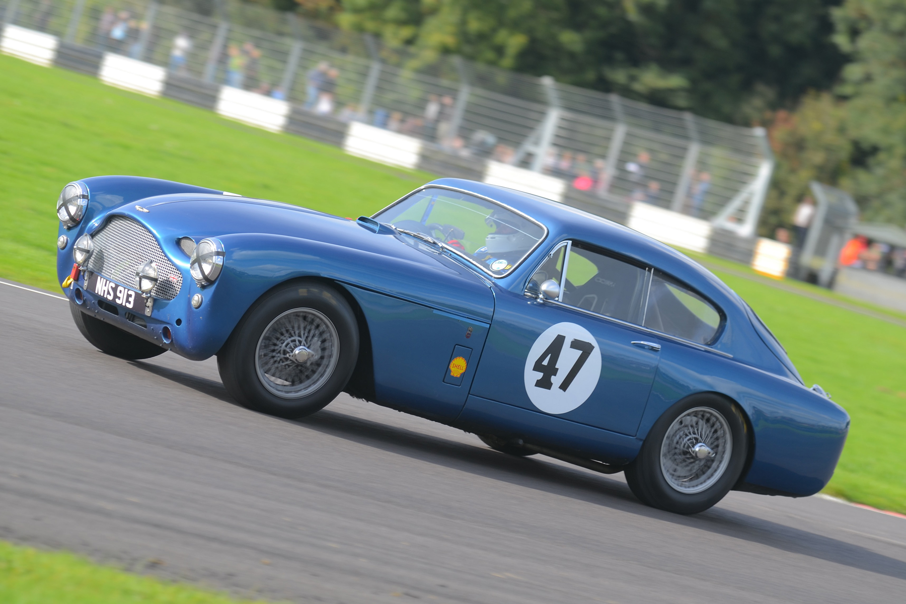 Andy Shepherd in an Aston! The other DB MkIII in the race and very kindly loaned by Simon Jefferies - Photo - Ollie Read