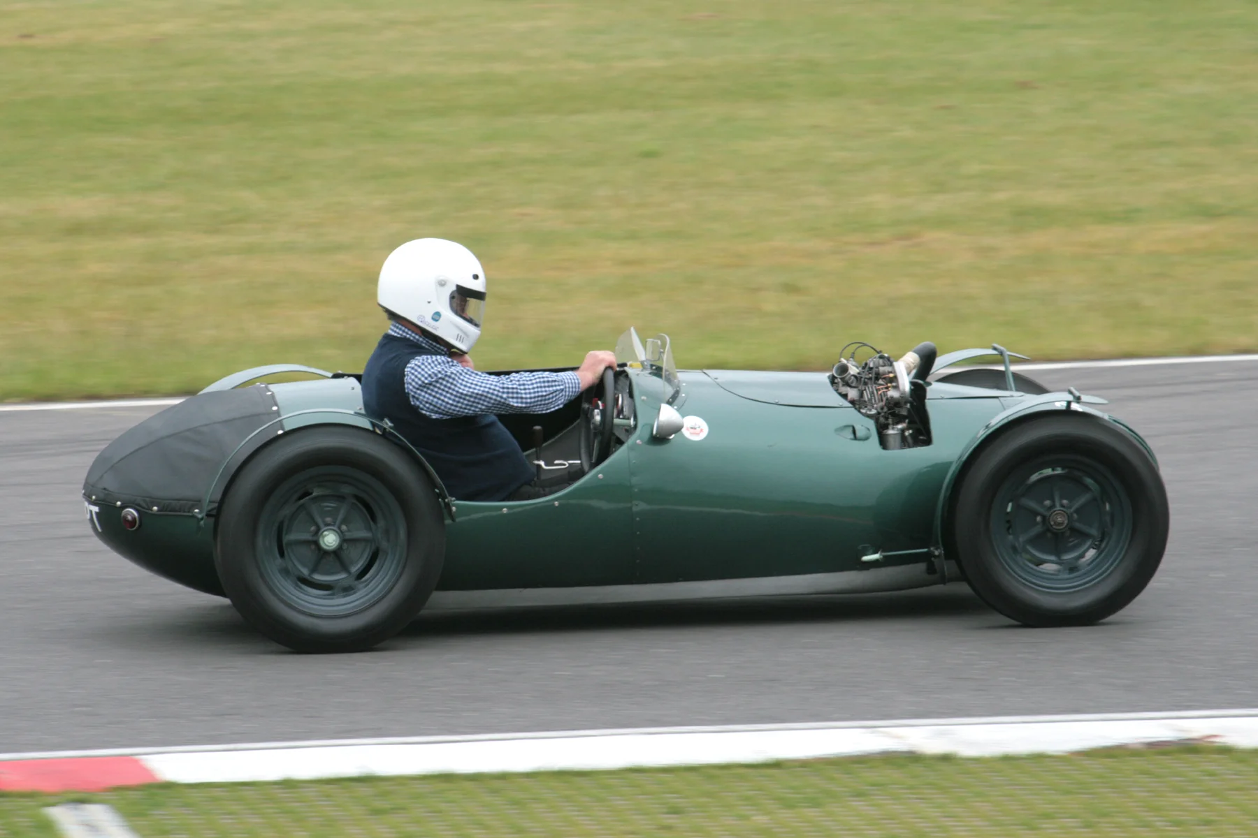 The Tojeiro JAP, known in period as the Asteroid, with owner David Lee on board. Photo - John Turneri