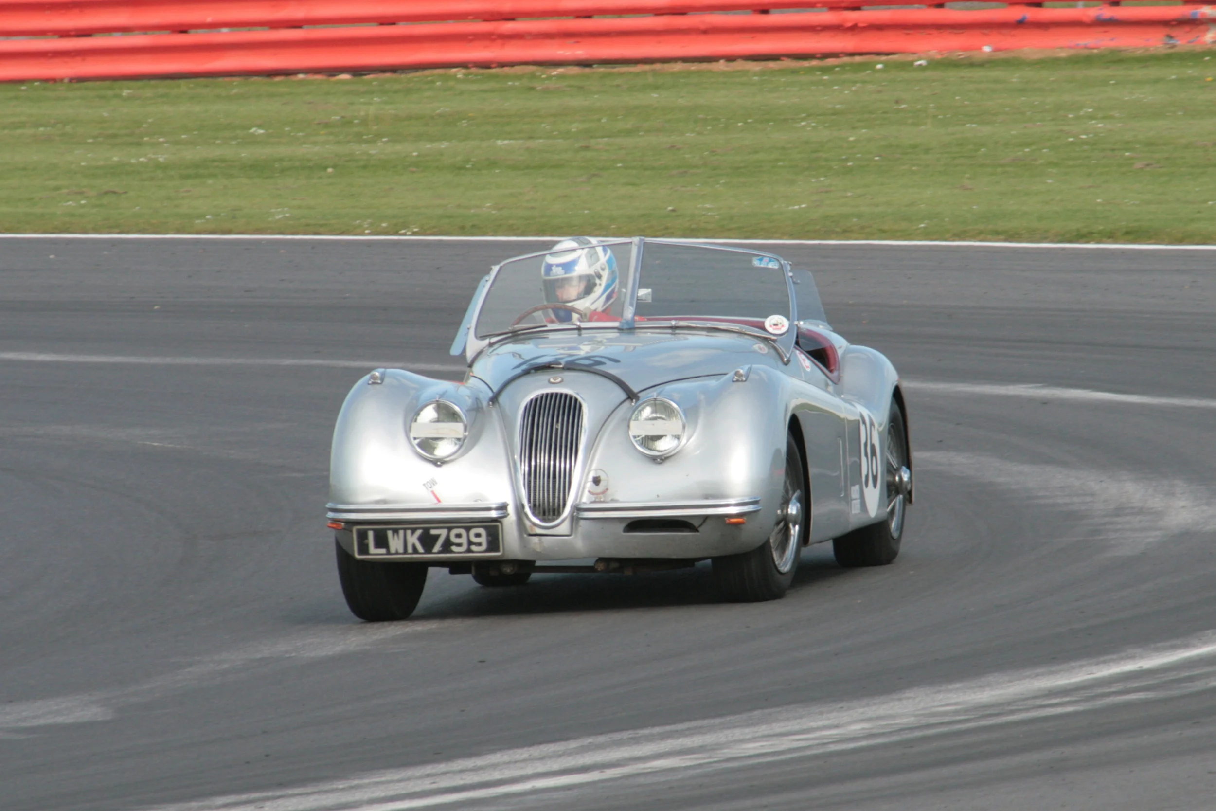 Nick wilkins retired his Jaguar XK120 after 7 laps Photo - John Turner