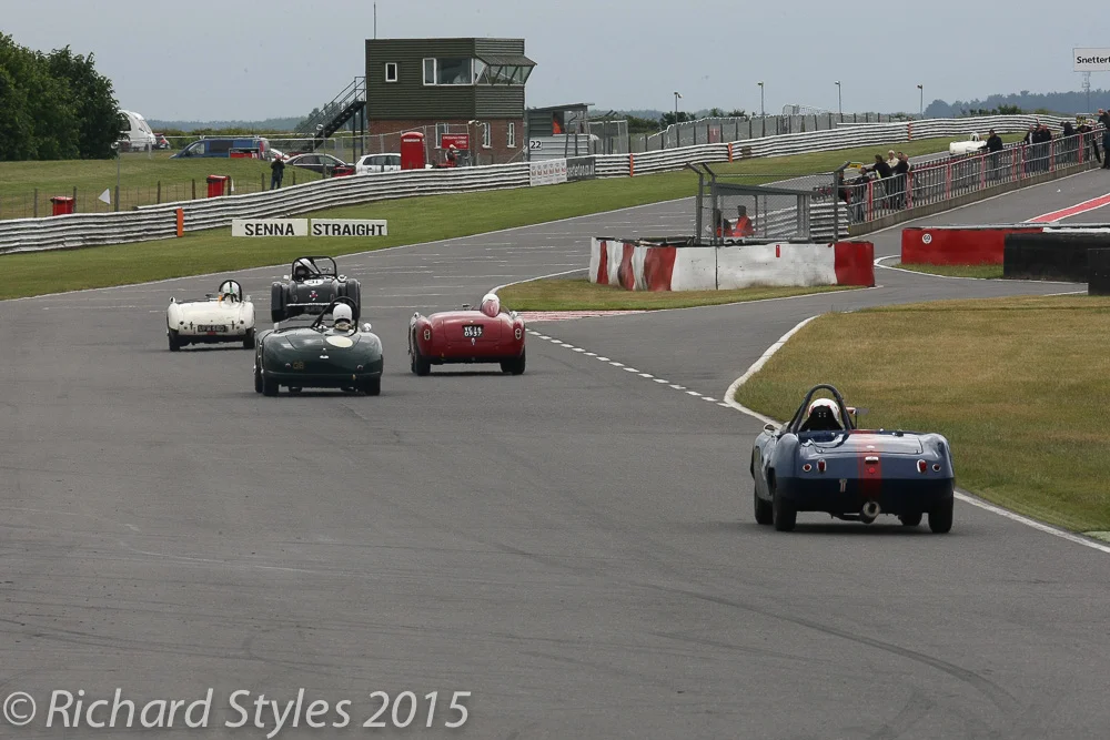 The kurtis stretches its legs leaving the chasers a bit breathless on the straights but quicker everywhere else. Mandie Hadfiled just starting to lose touch in the Elva courier