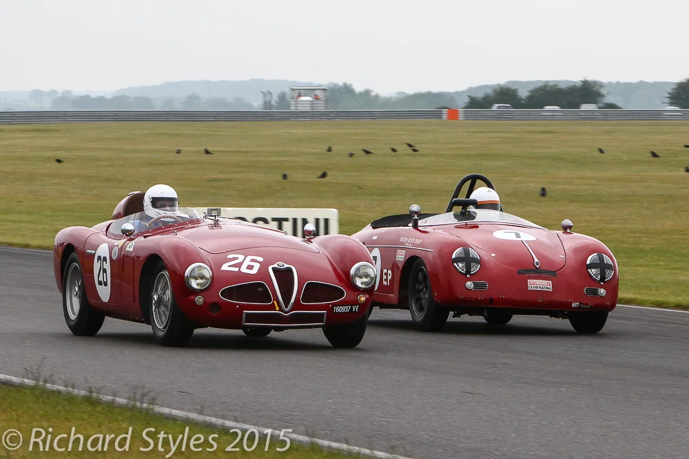 Great battle between Chris Mann in the Alfa Romeo Disco Volante and Sean McClurg in the Porsche Speedster went on for several laps