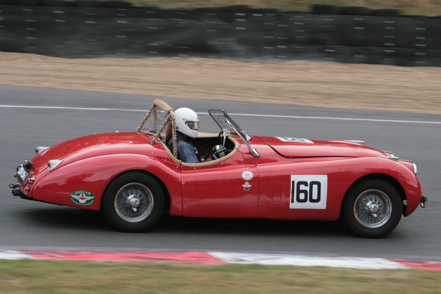 Geoff Ottley in his beautifully presented XK120 (5th) Photo -John Turner