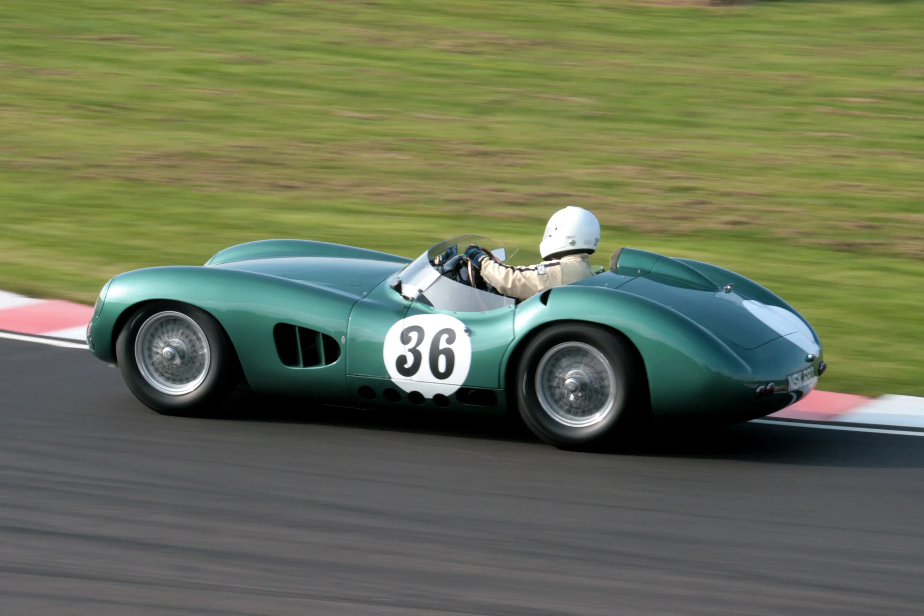 Adrian Beecroft with his wonderful Aston Martin DBR1/300