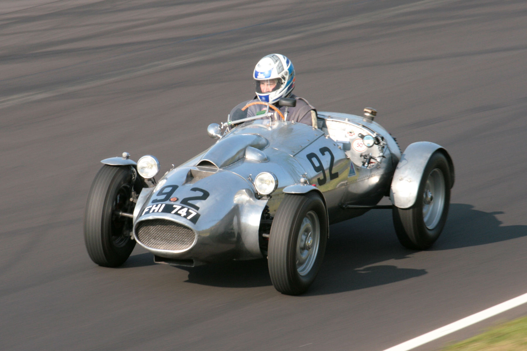 Peter Campbell of Spencer Lane Jones Ltd, our sponsor for this race, owns the unique Wingfield Bristol Special. Here it is seen in the hands of Andrew Mitchell who took over after Peter had completed his stint. Photo - JohnTurner