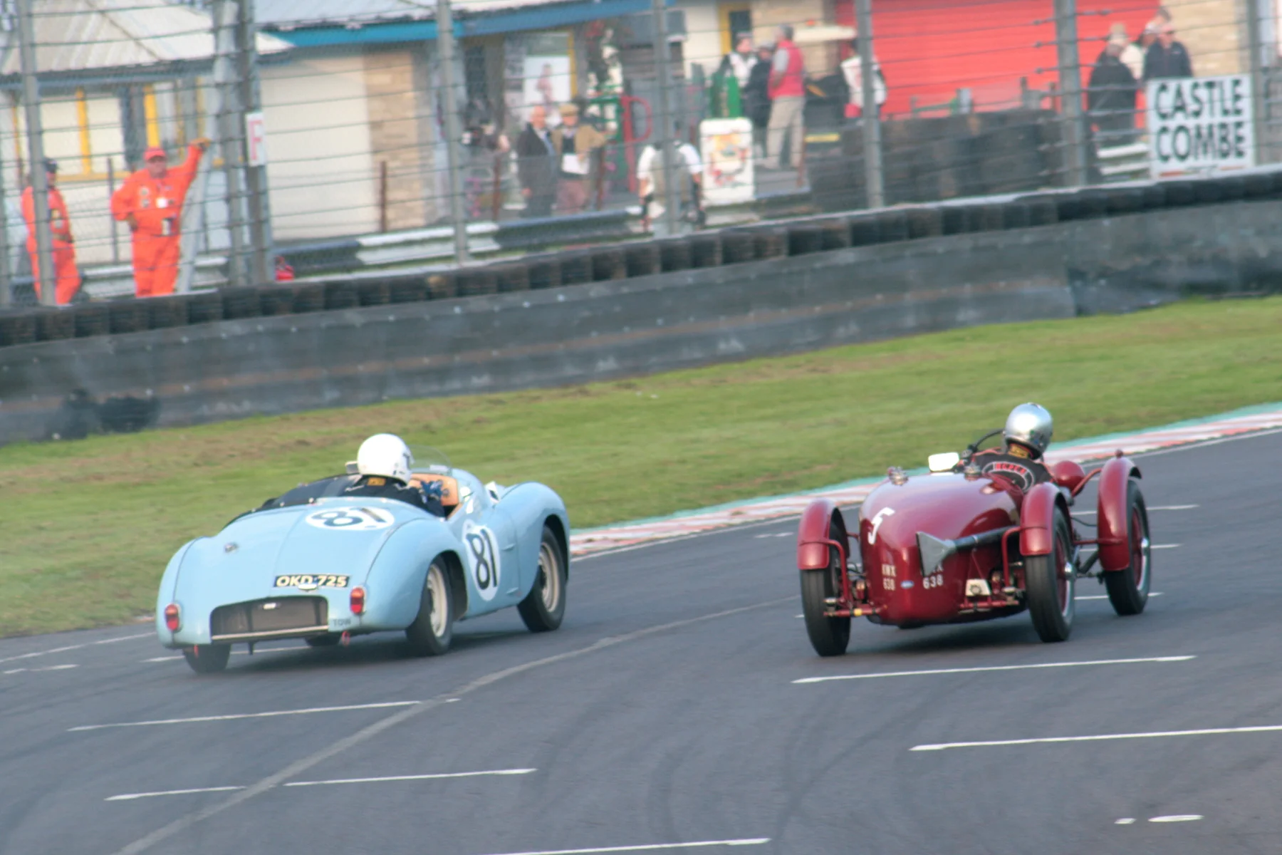 Mark Gillies gets ahead as Richard Gane runs wide Photo - John Turner