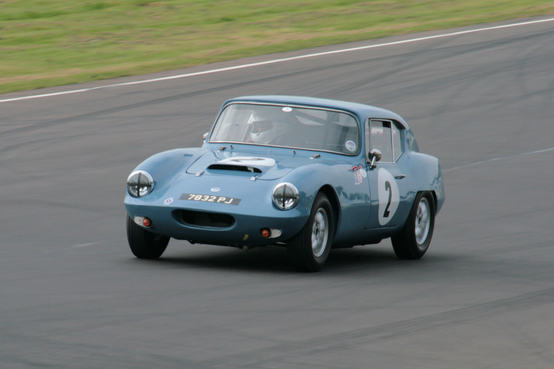 Martin Greaves, in a particular favourite of mine, the Elva Courier Mk III Coupe, a rare car. Martin finished 7th Photo - John Turner
