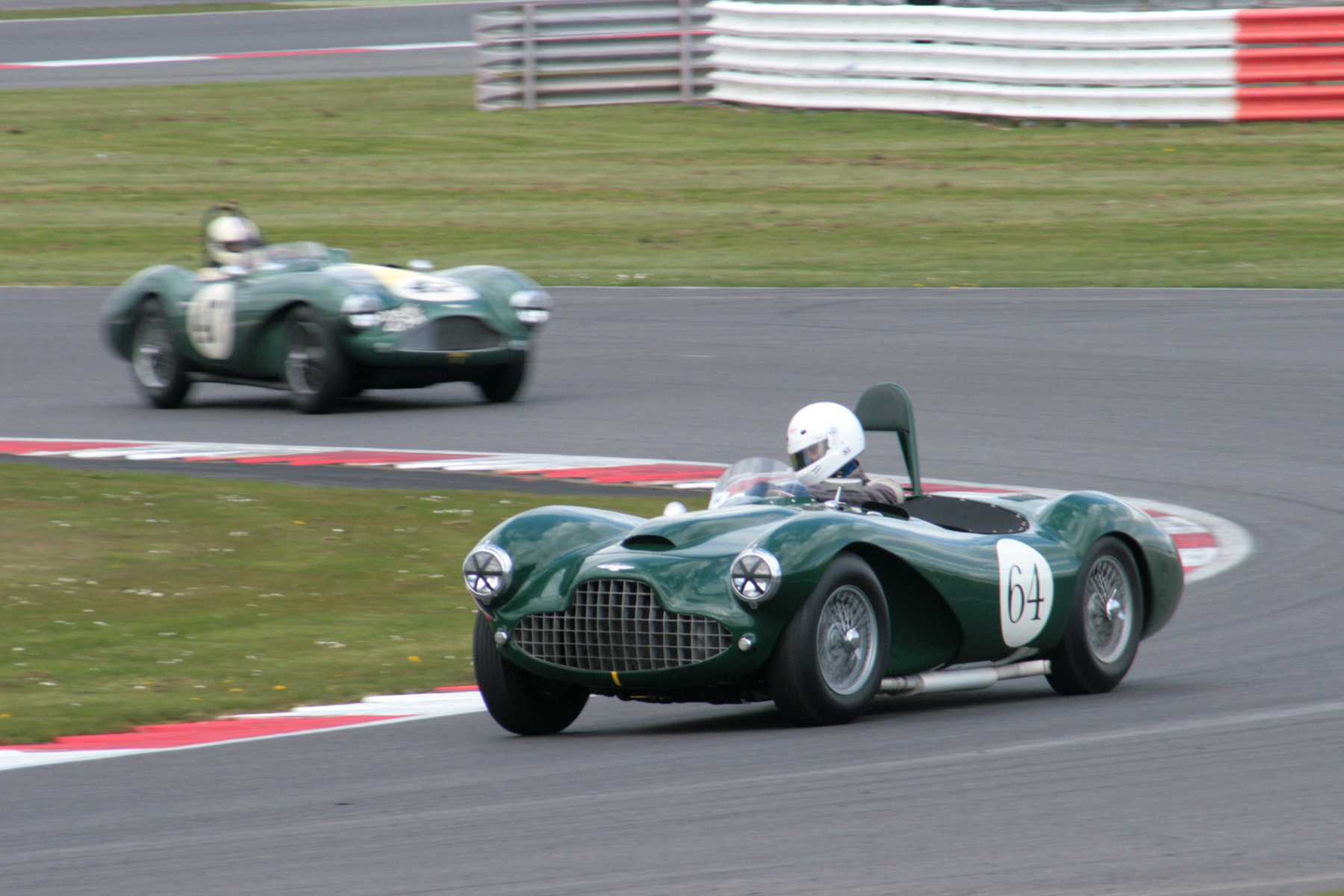 Darren McWhirter leads Steve Boultbee-Brooks. The Aston Martin team also won the Inter-Marque challenge so a very successful outing for the products of Feltham Photo - John Turner
