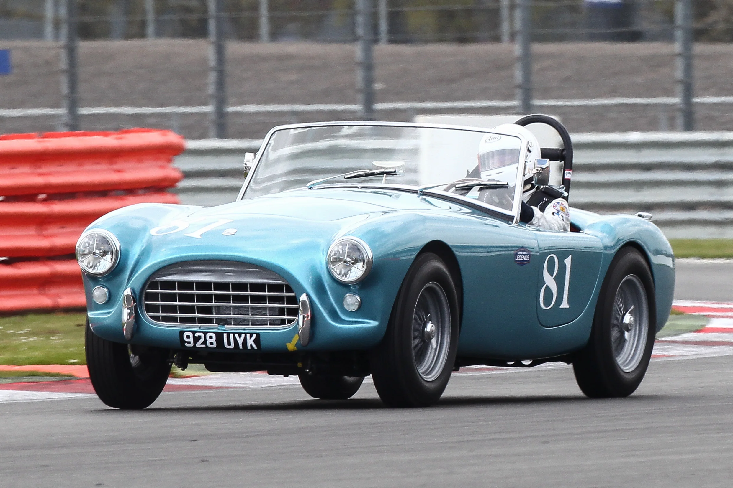 David Cottingham was going really well until a rear hub driveshaft failed on the AC Ace Bristol. Photo - Richard Styles