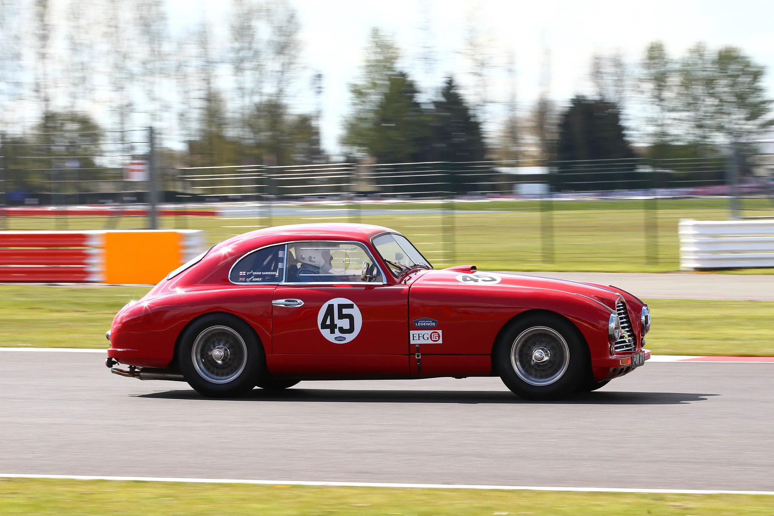 Here the lovely purposeful lines of the DB2 are shown at their best. Paul Chase-Gardner at speed Photo - Richard Styles