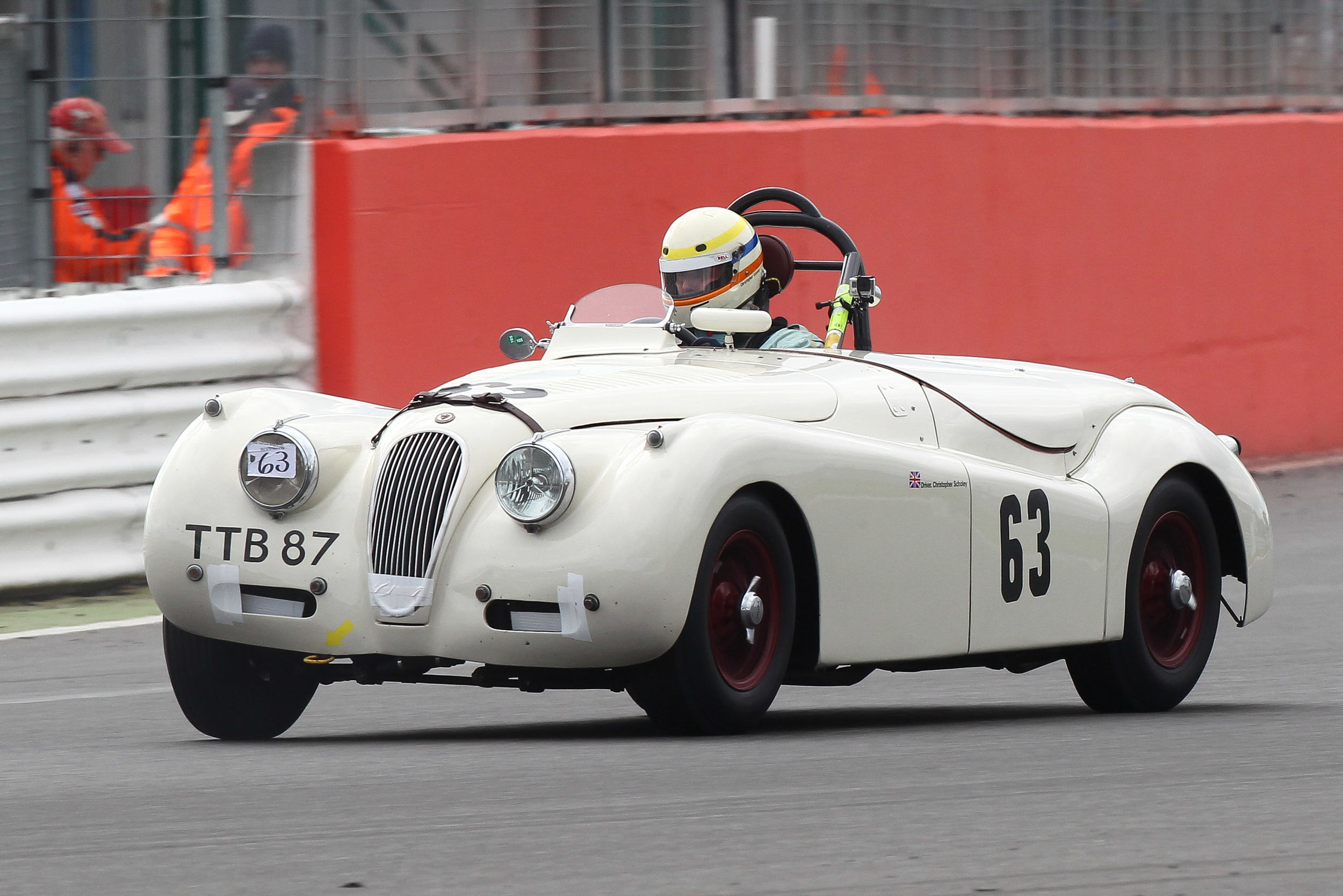 Chris Scholey in theJaguar XK 120 finished 9th Photo - Richard Styles