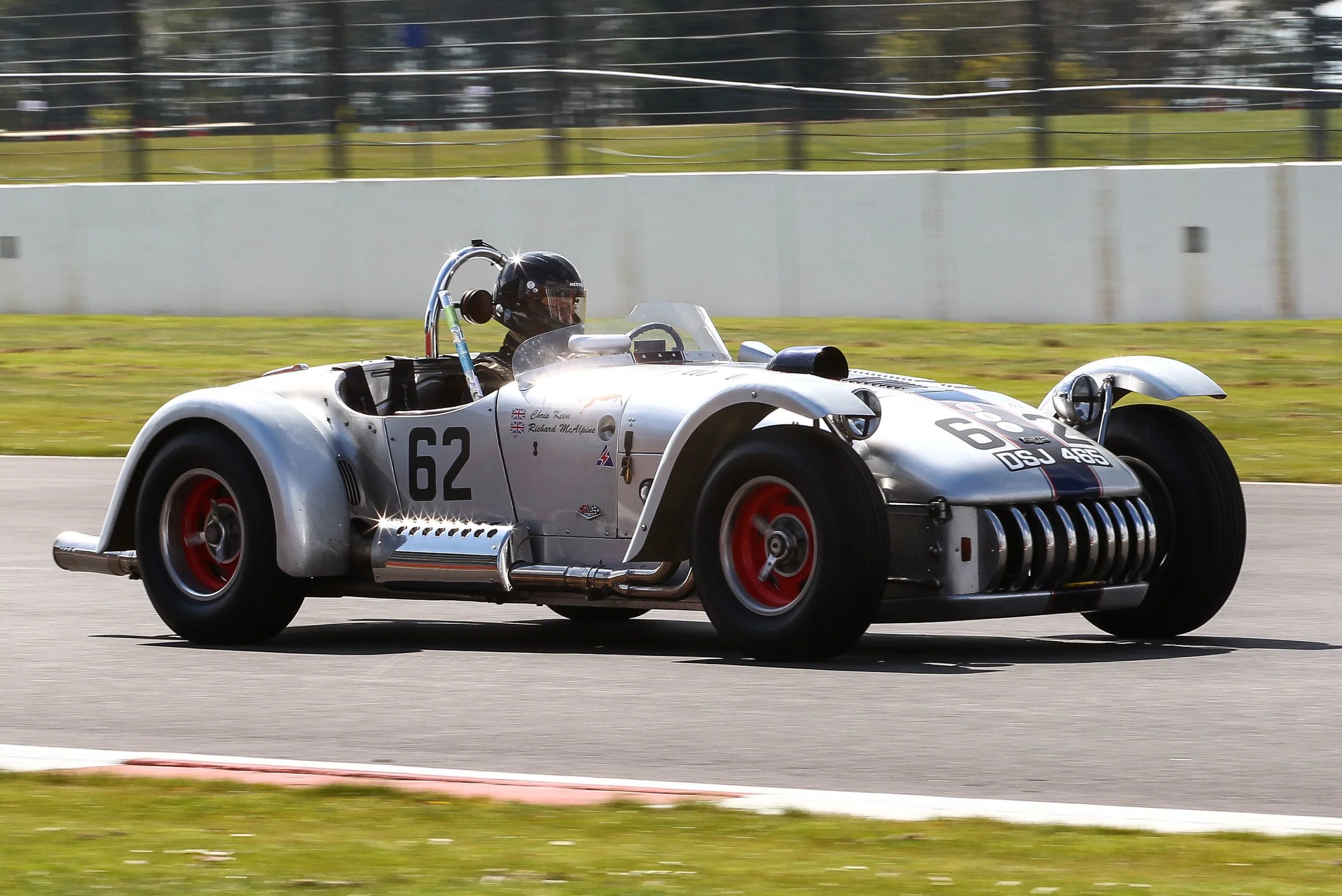 The sun glints off the Kurtis chrome but it was actually damn cold Photo - Richard Styles 