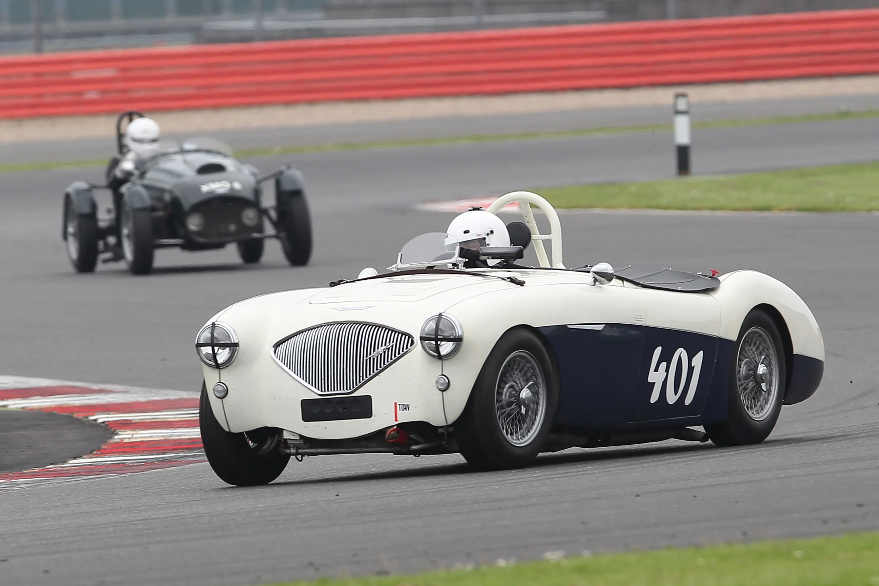 Jason Harris in the first non Elite home, but only just, in his Austin Healey 100/4 Photo - Mick Walker 