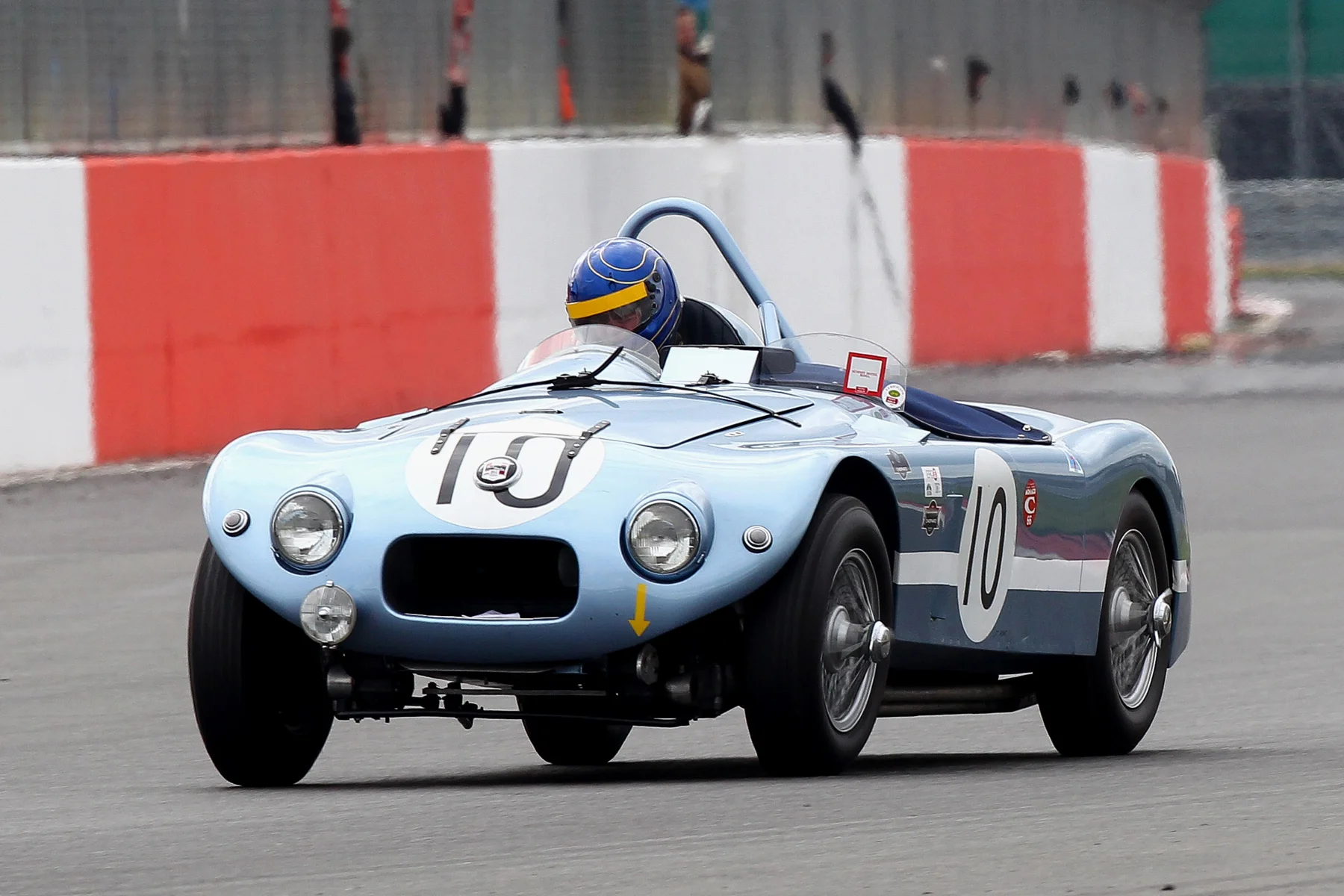 Sam Stretton had to withdraw the Nash Healey Le Mans with a blown head gasket. Photo - Richard Styles