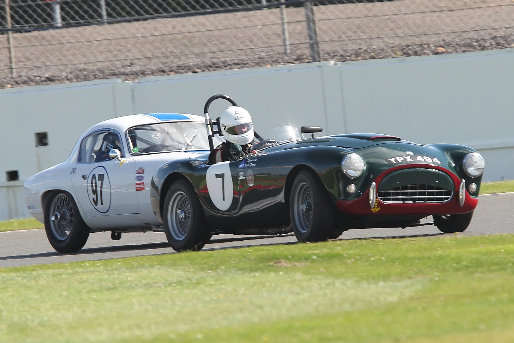 Tim Pearce in his AC Ace, the only car to retire from the race Photo - Mick Walker