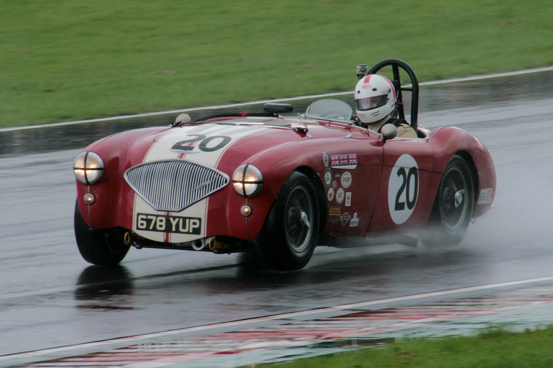 Jonathan Abecassis presses on in his Austin Healey 100/4, at this stage lying 5th. Photo - John Turner 