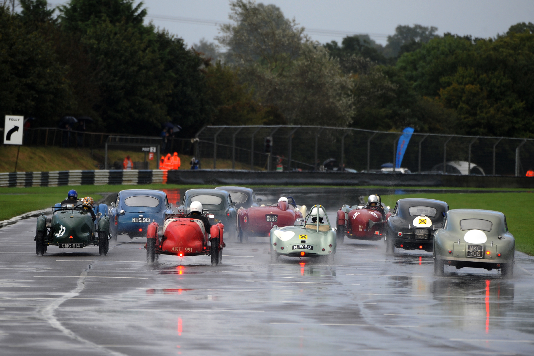 Mark Campbell lines up his DB2 at the back to complete the grid of this fascinating assembly of cars. Photo - Jeff Bloxham