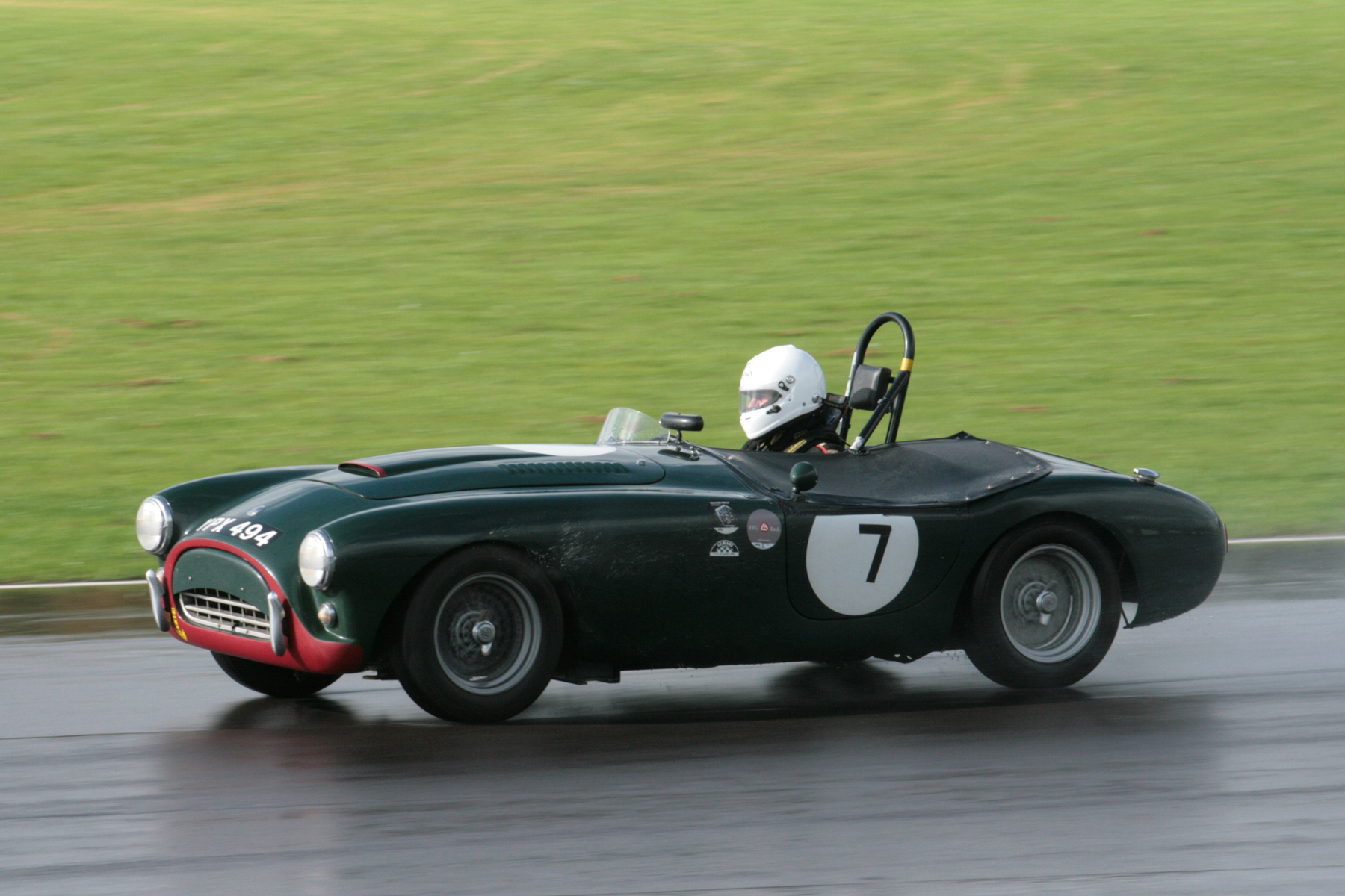 Tim Pearce in his AC Ace Bristol. He also has blanked off part of the air intake but this is a bespoke item! Photo - John Turner