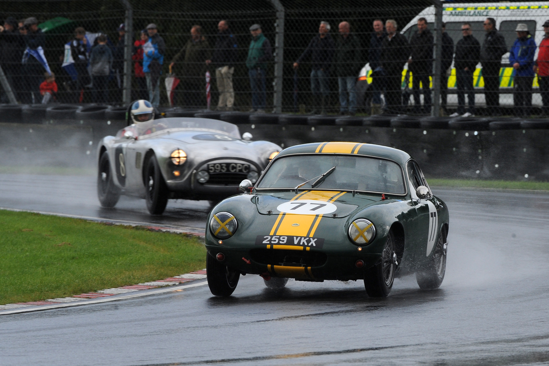 Mike Freeman had to contend with worn (almost slick!) rear tyres and being held at the pit lane exit. Photo - Jeff Bloxham