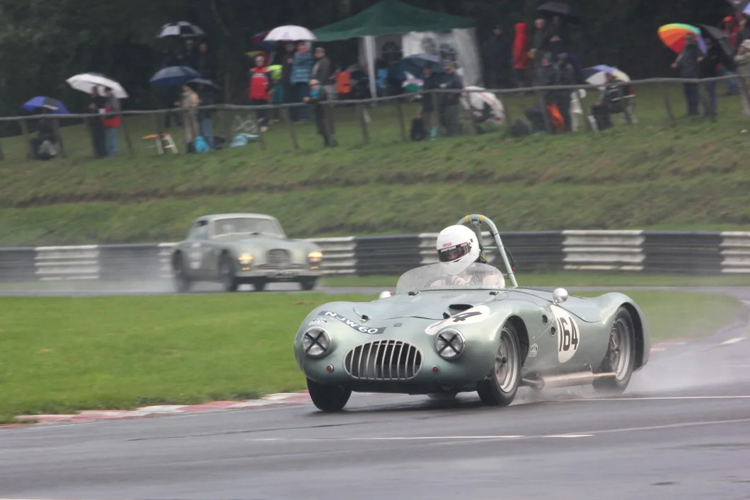 Craig McWilliam, out of Camp, about to complete his first ever race lap. Mark Campbell in the background Photo - Pat Arculus, Tripos Media