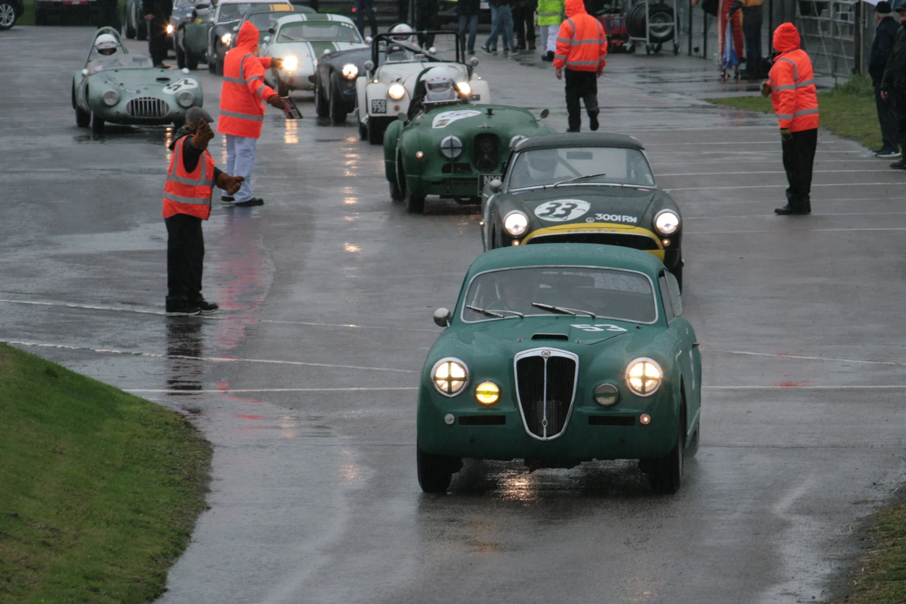 The Andrew Davenall & Chris Snowdon Lancia Aurelia heads out for qualifying Photo - John Turner