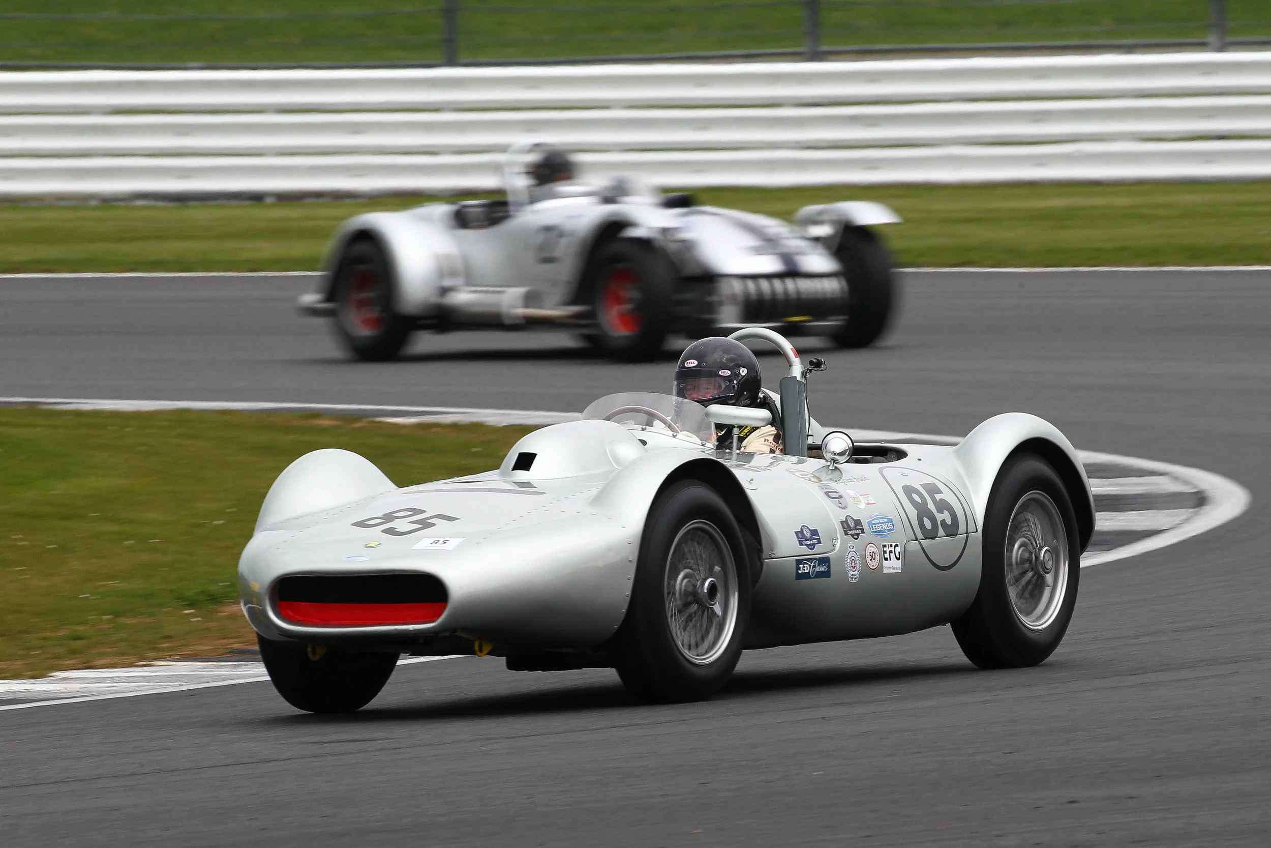 First to pit was Stephen Bond in the Lister Bristol Flat Iron. Photo - Richard Styles