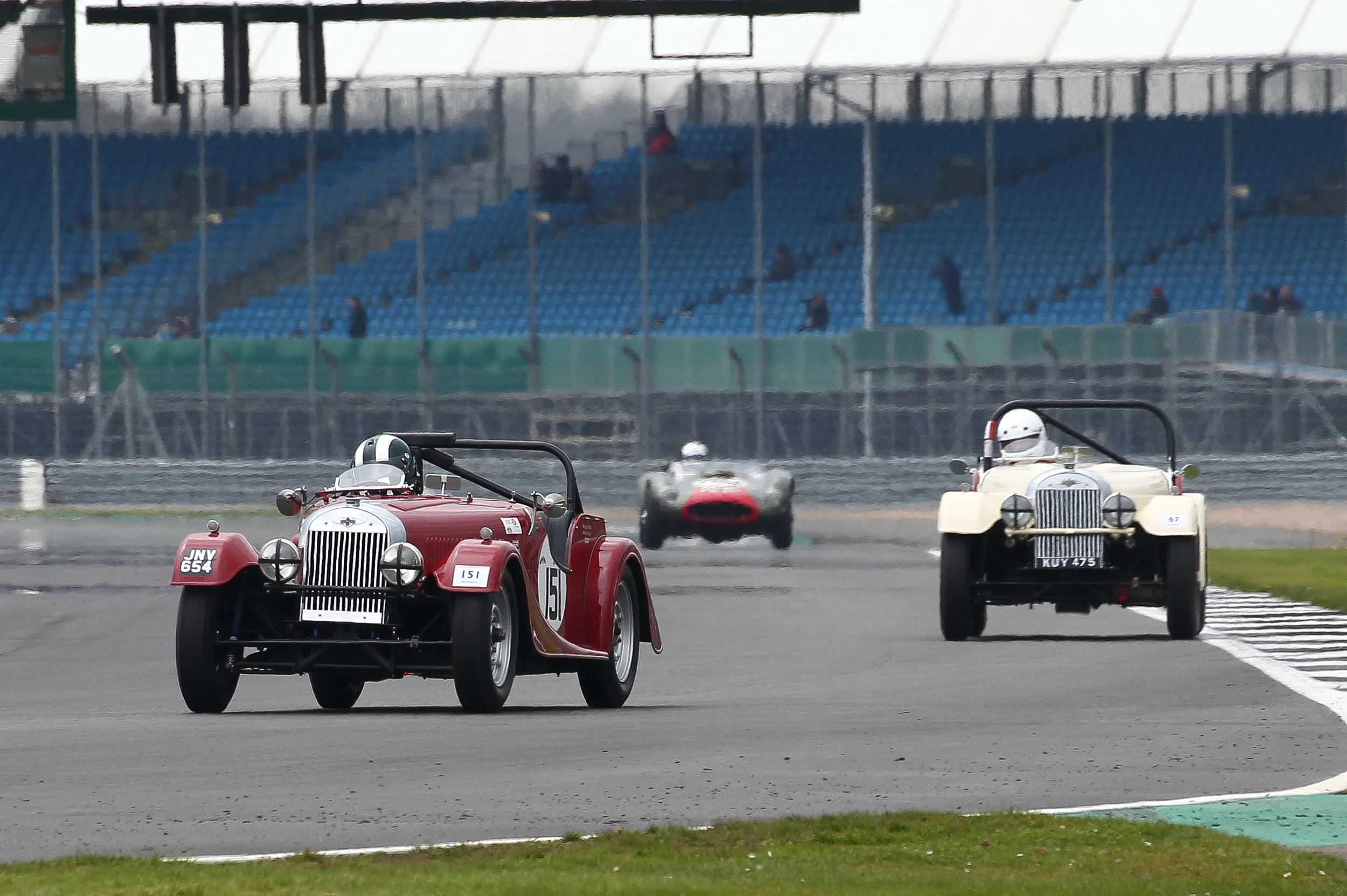 Leigh Sebba & Mark Shears had a load of fun in the early Morgan Plus 4s - Photo - Richard Styles