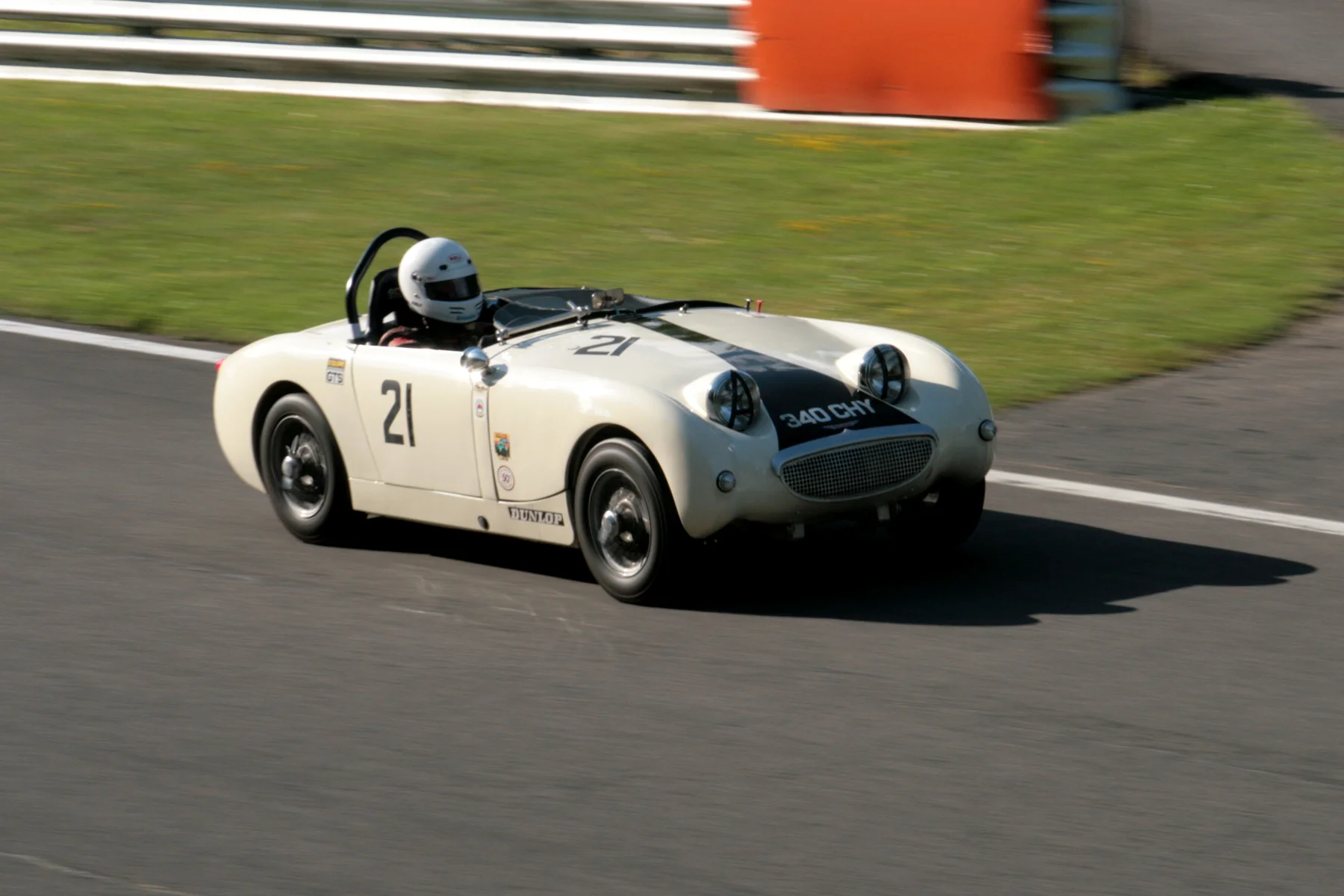 Neil Cameron in his Austin Healey Frogeye Sprite in Pilgrims Drop heading towards Hawthorn Hill for the first time. The following 3 photos also taken at the same location. Photo - John Turner