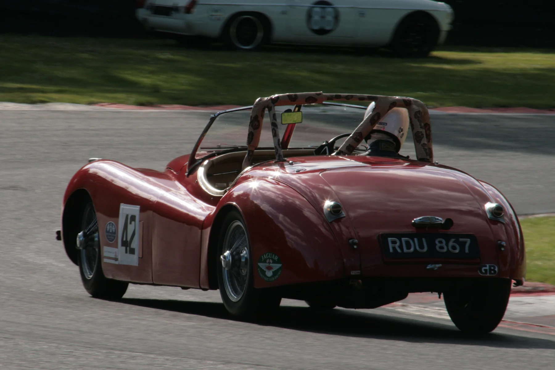 Geoff Ottley in his Jaguar XK120
